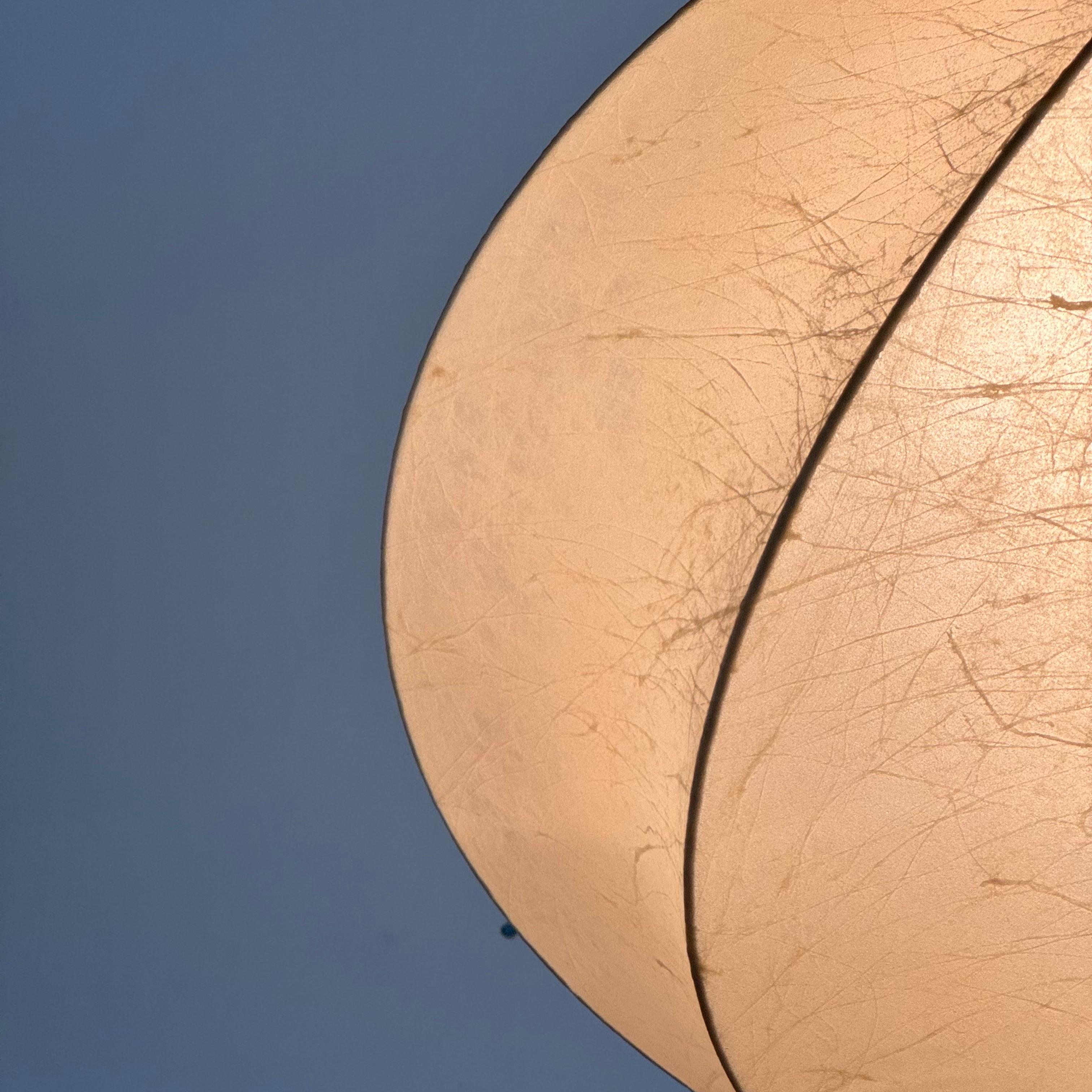 German Spherical Spiral Cocoon Ceiling Lamp by Friedel Wauer for Goldkant Leuchten, 60s