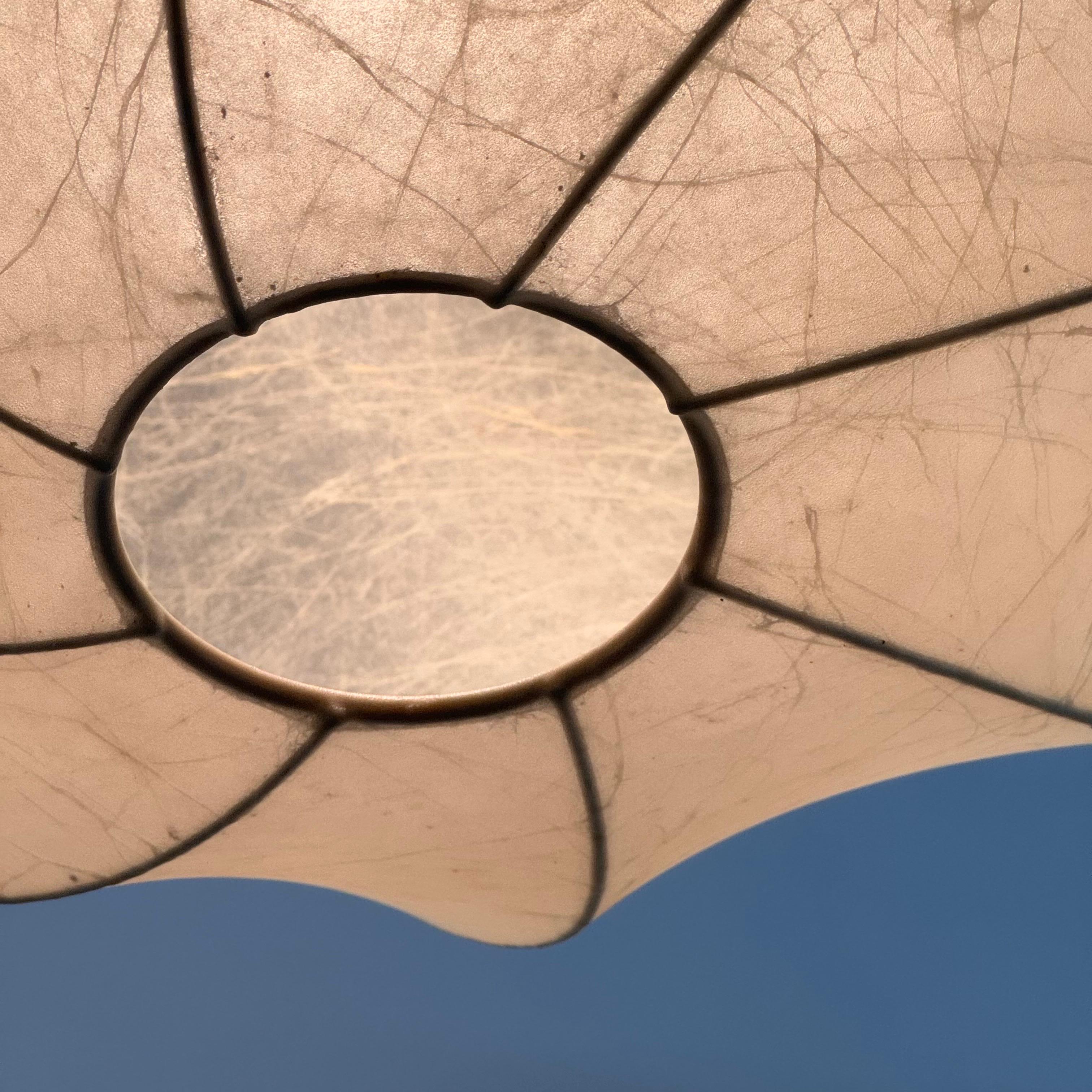 Mid-20th Century Spherical Spiral Cocoon Ceiling Lamp by Friedel Wauer for Goldkant Leuchten, 60s