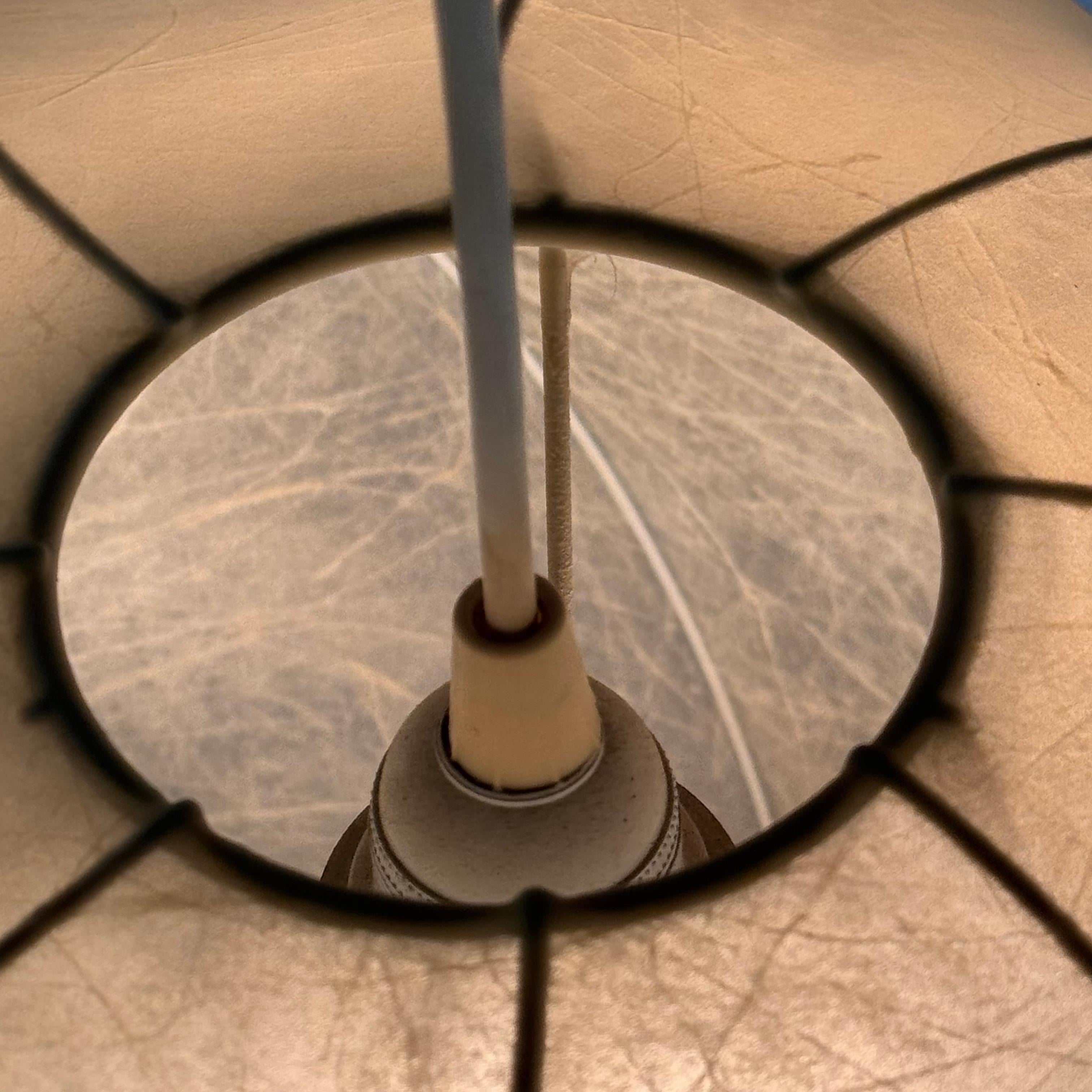 Metal Spherical Spiral Cocoon Ceiling Lamp by Friedel Wauer for Goldkant Leuchten, 60s