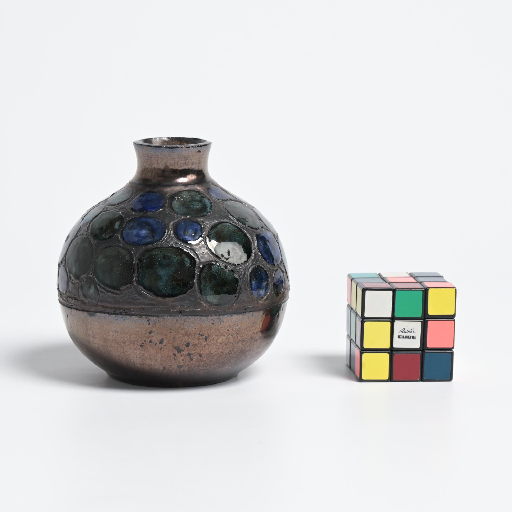 Belgian Spherical Vase by Perignem For Sale