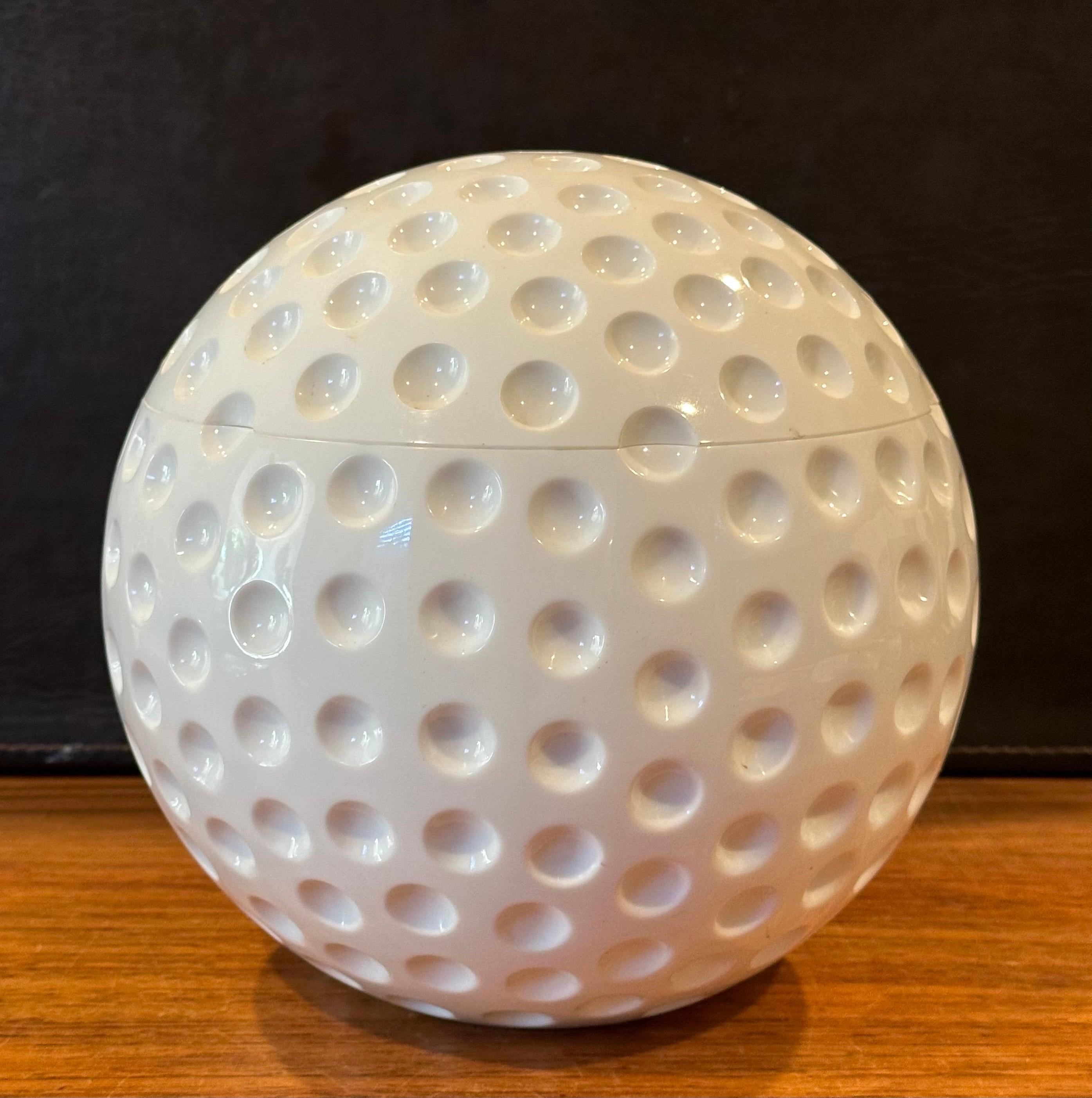 American Spherical White Plastic Golf Ball Ice Bucket
