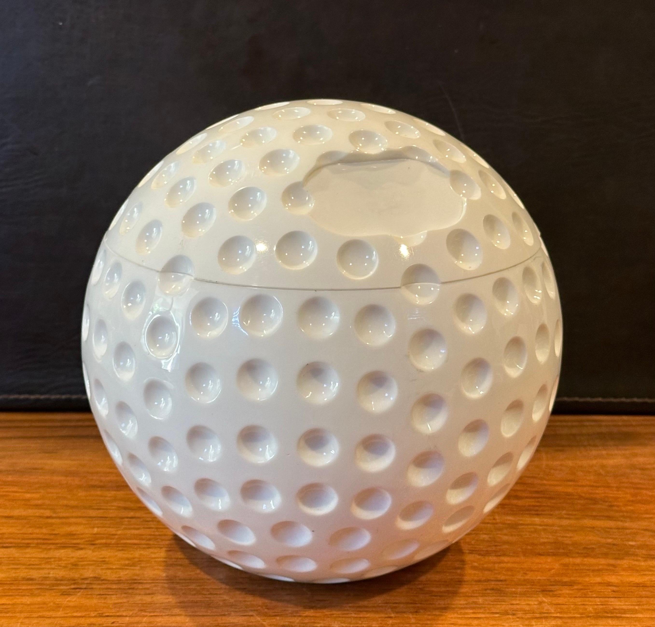 Spherical White Plastic Golf Ball Ice Bucket In Good Condition In San Diego, CA
