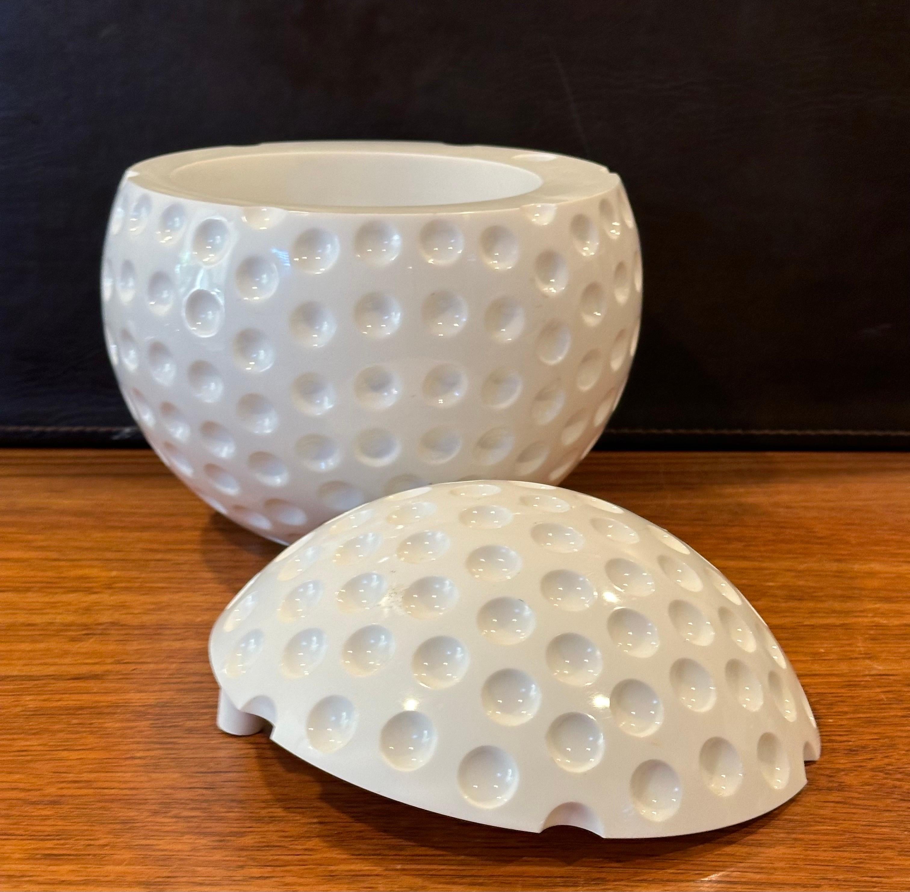 Spherical White Plastic Golf Ball Ice Bucket 1