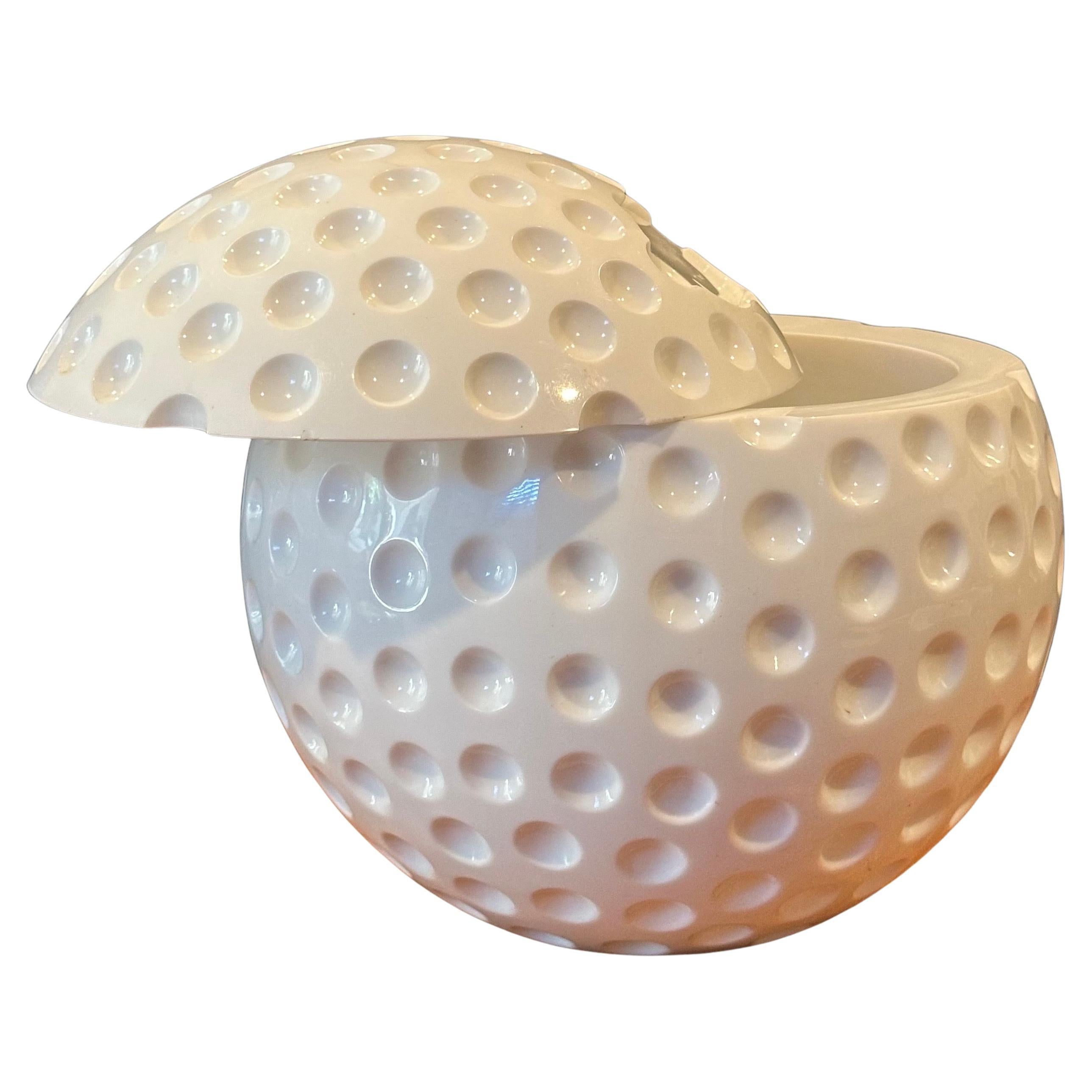 Spherical White Plastic Golf Ball Ice Bucket 3
