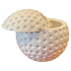 Spherical White Plastic Golf Ball Ice Bucket