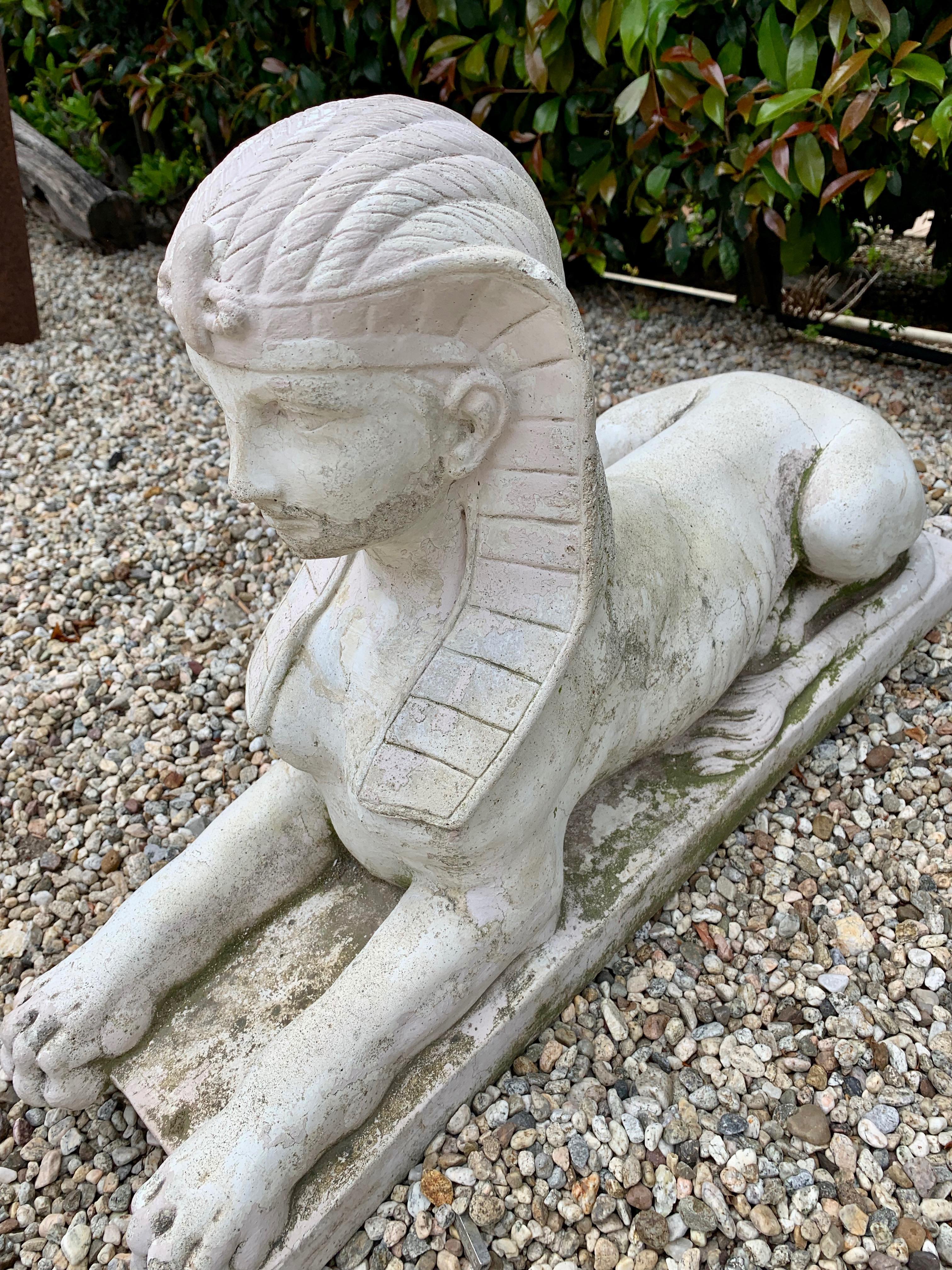 Cast Sphinx Garden Statue
