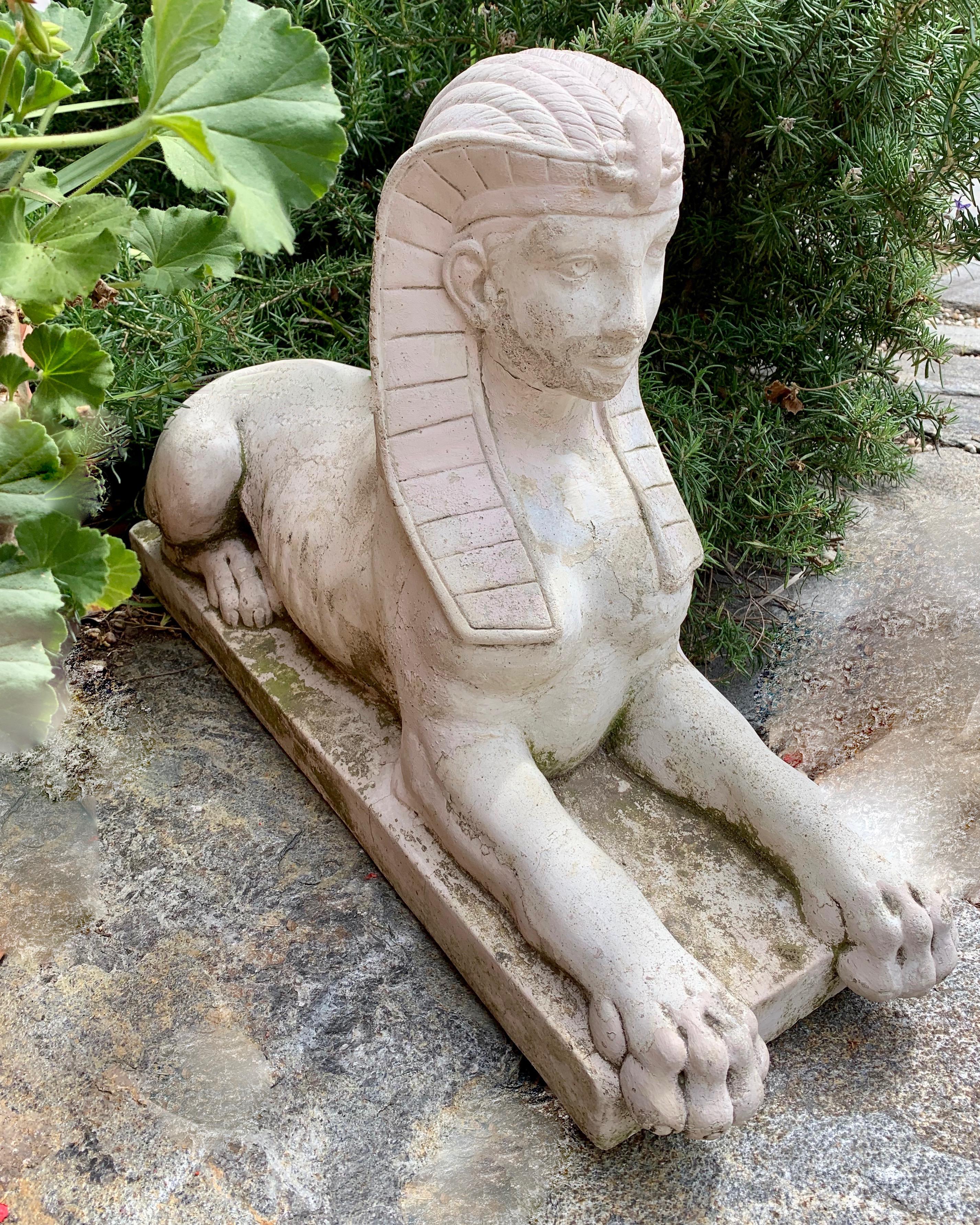 20th Century Sphinx Garden Statue