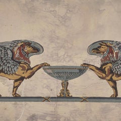 "Sphinx" Hand Wood Blocked on paper by Zuber