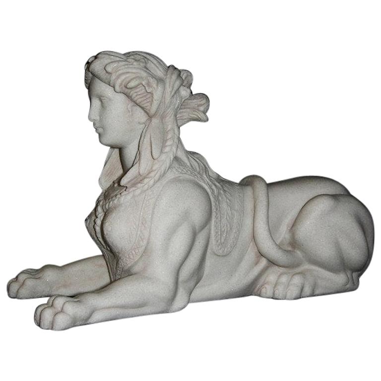 Sphinx Marble Bust, 20th Century For Sale
