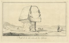 Sphinx of Giza, Antique Egypt Engraving by Norden & Tuscher, 1755
