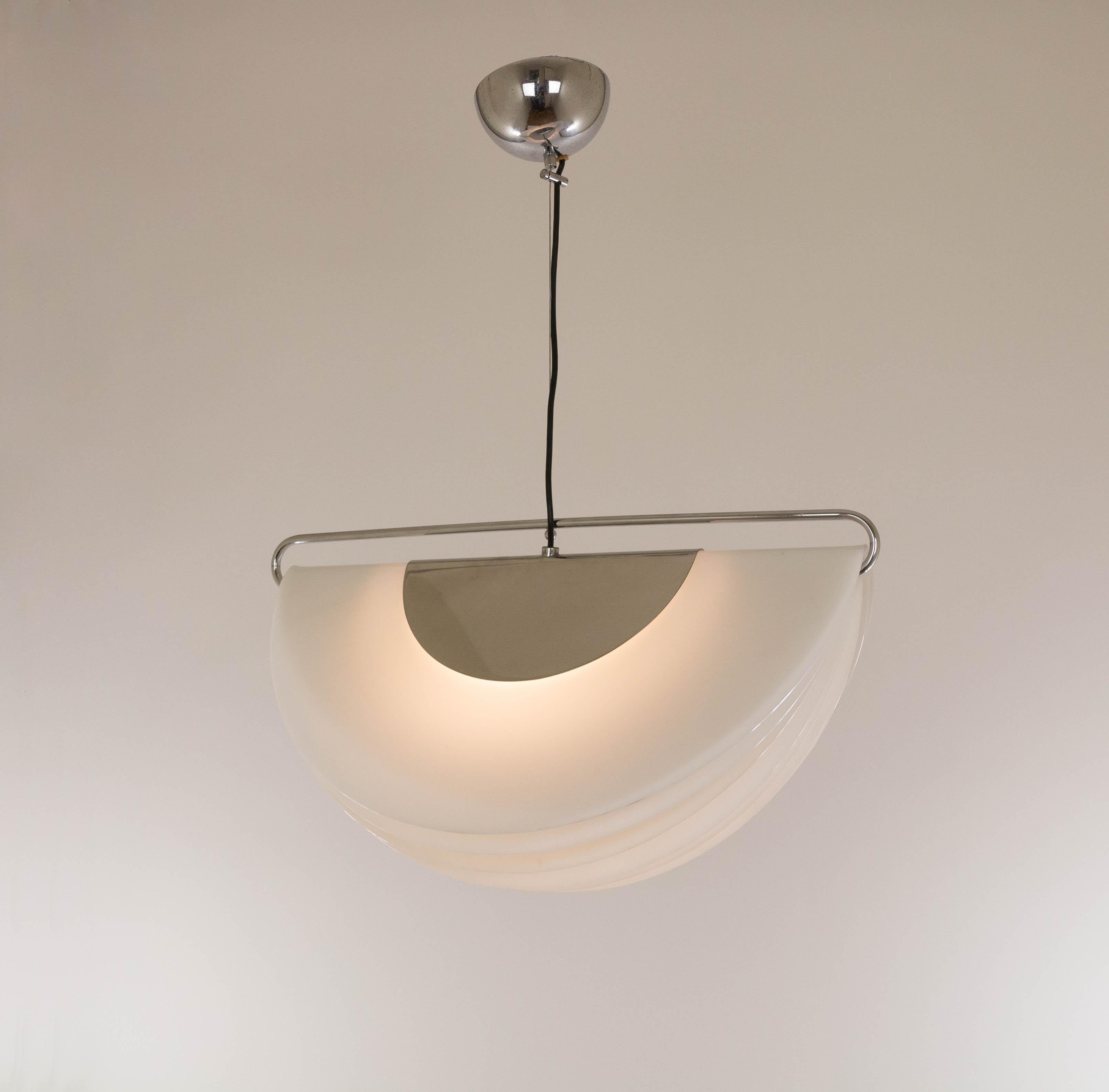 Mid-Century Modern Spicchio pendant by Ermanno Lampa & Sergio Brazzoli for Harvey Guzzini, 1970s For Sale