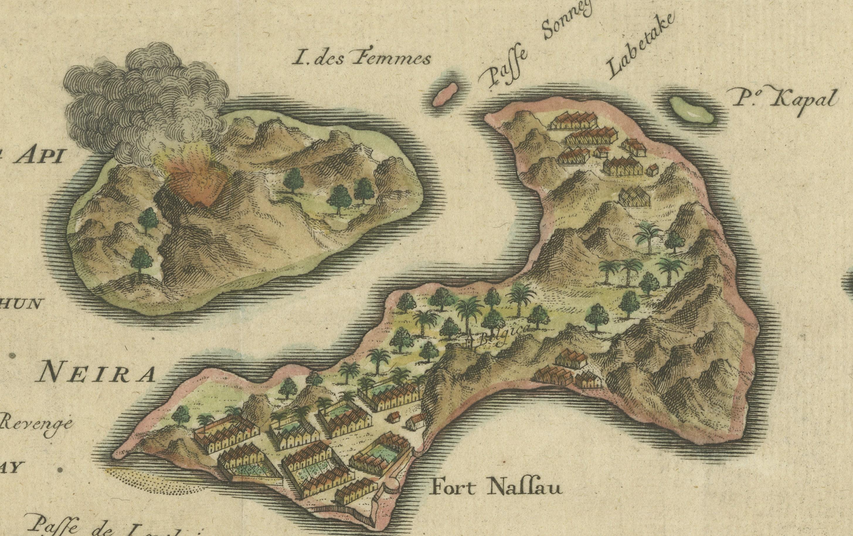 Engraved Spice Epicenter: Engraving of The Banda Islands in the Age of Exploration, 1753