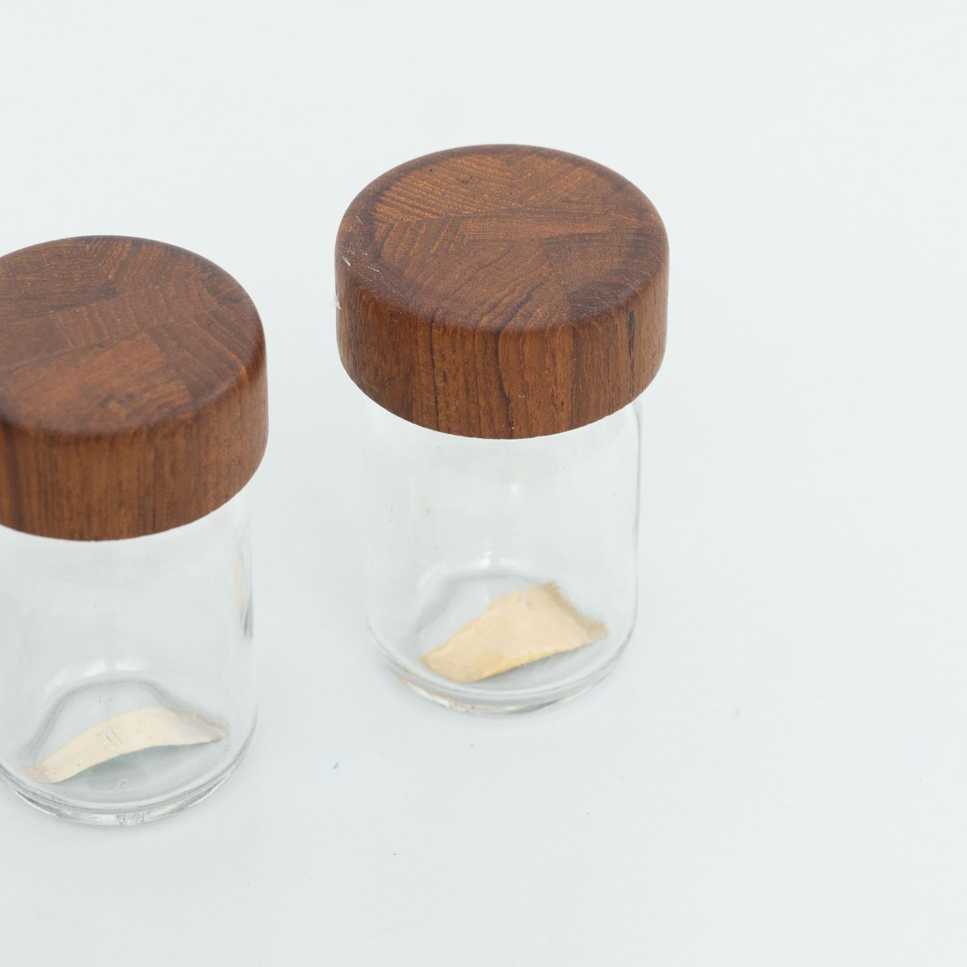Spice Rack in Wood and Glass by Digmed, circa 1970 7