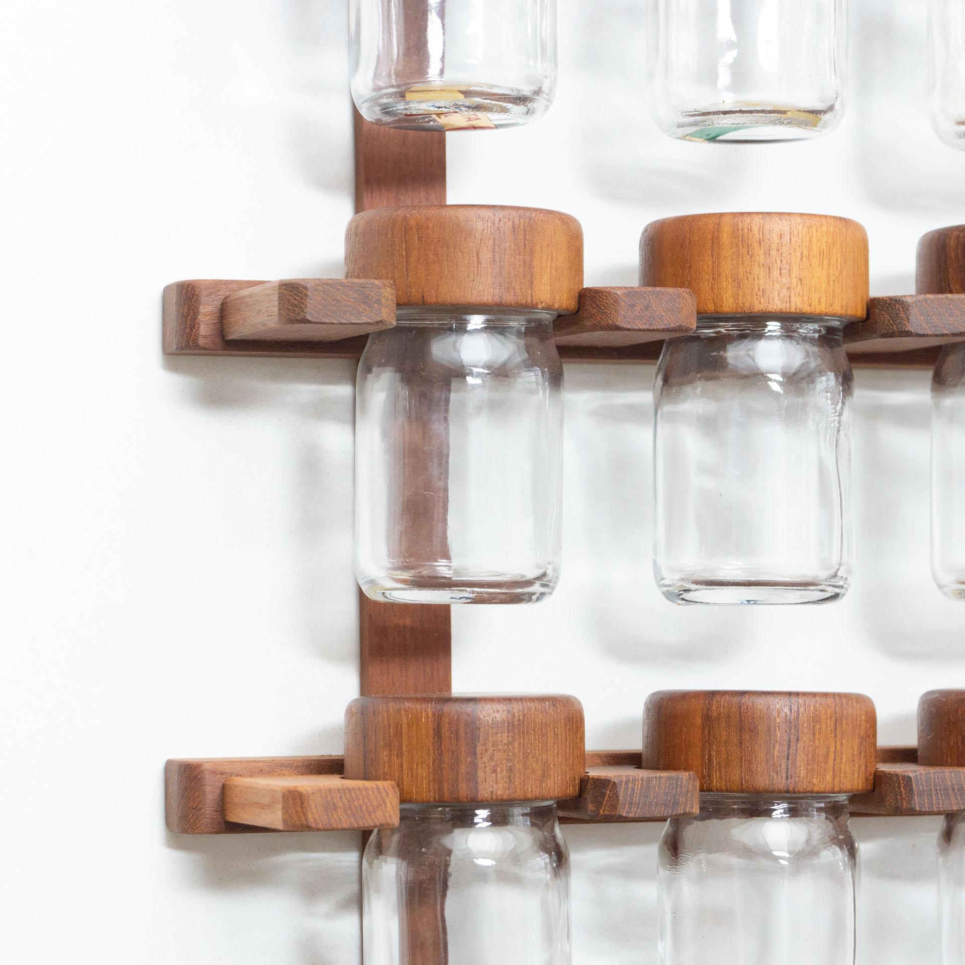Other Spice Rack in Wood and Glass by Digmed, circa 1970