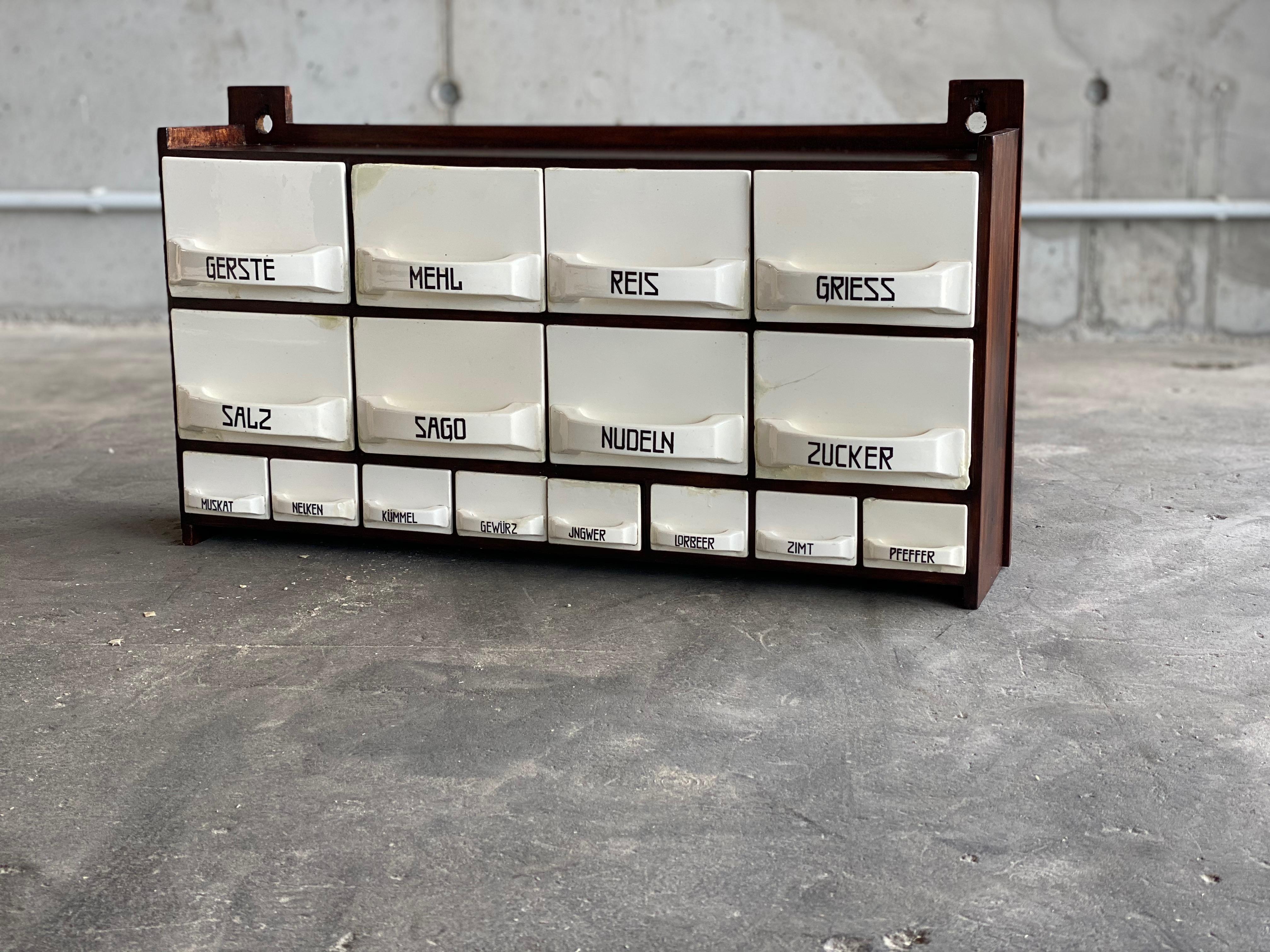 Spice Rack with Ceramic Chutes, circa 1900 4