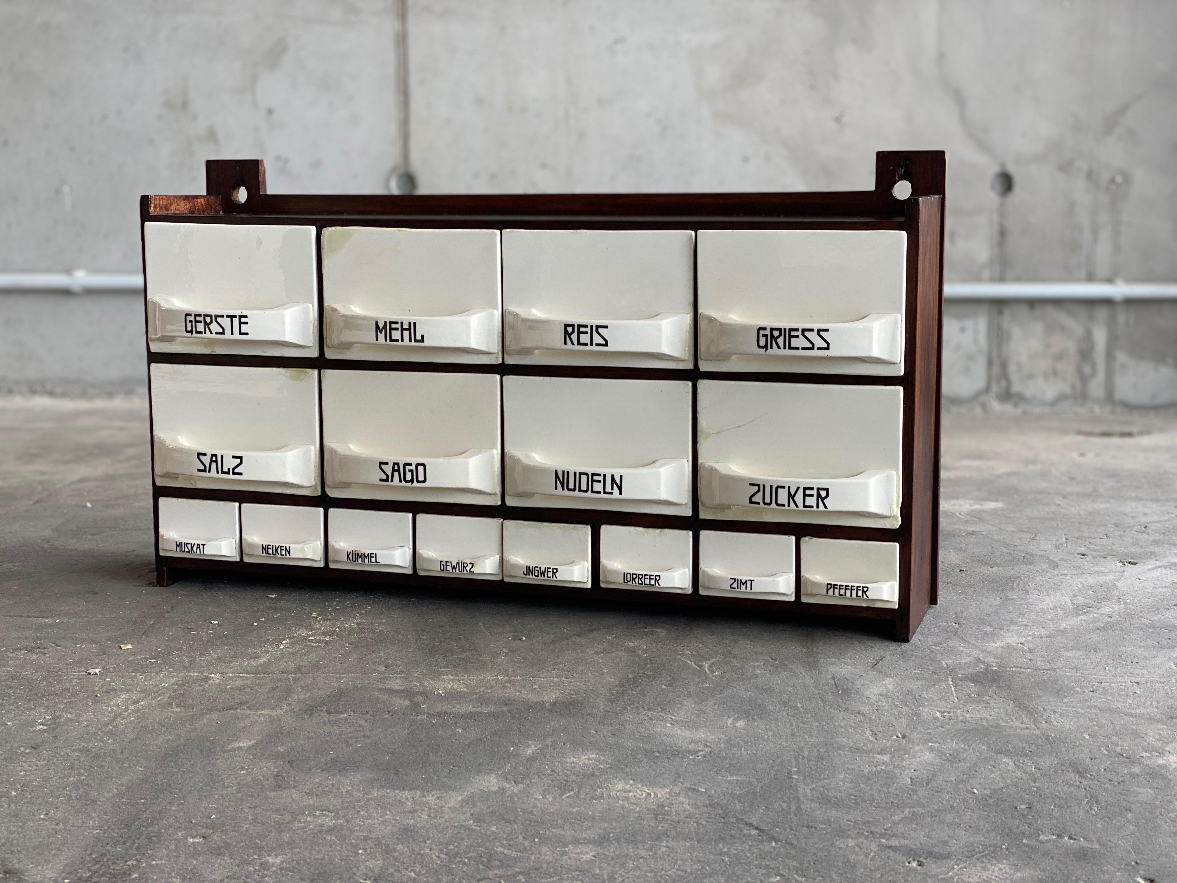 Spice Rack with Ceramic Chutes, circa 1900 5