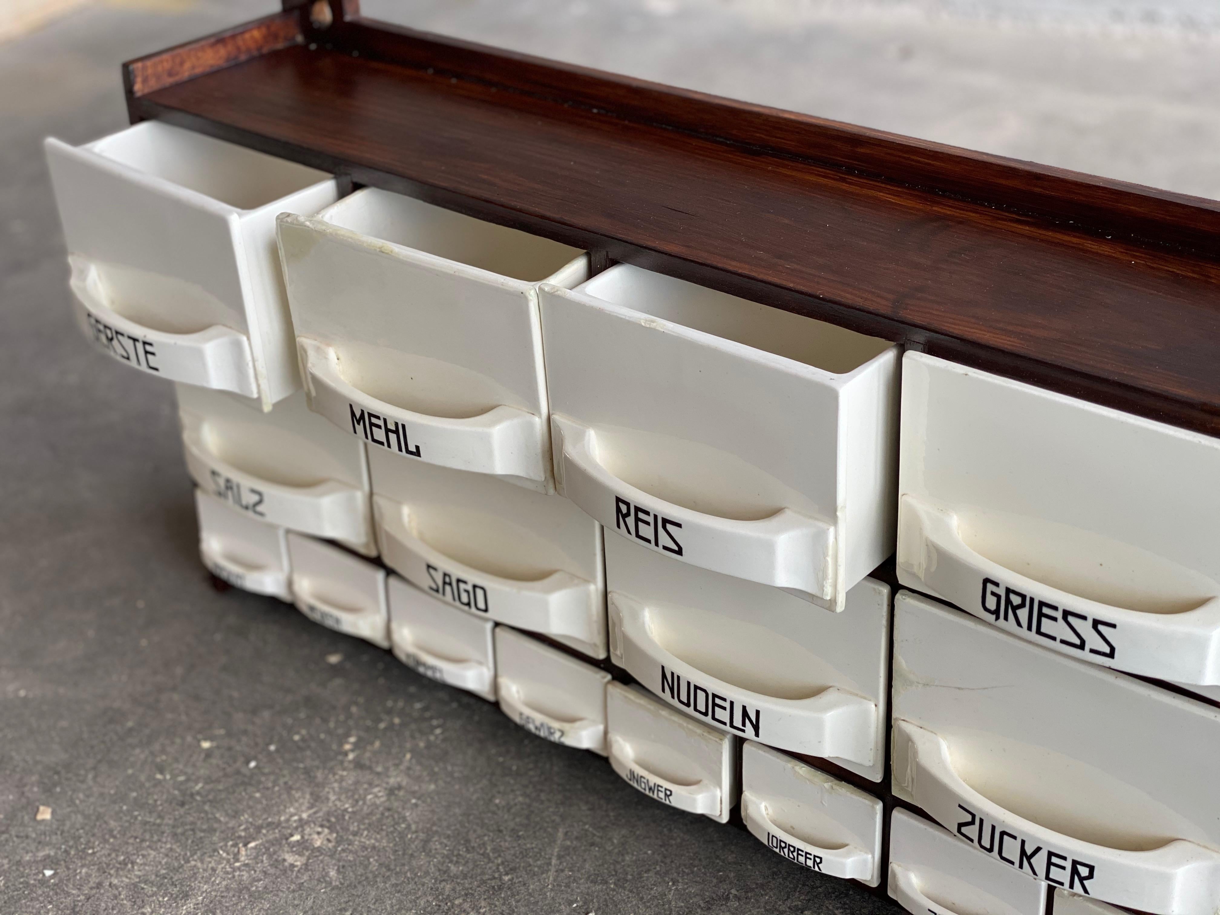 Spice Rack with Ceramic Chutes, circa 1900 6