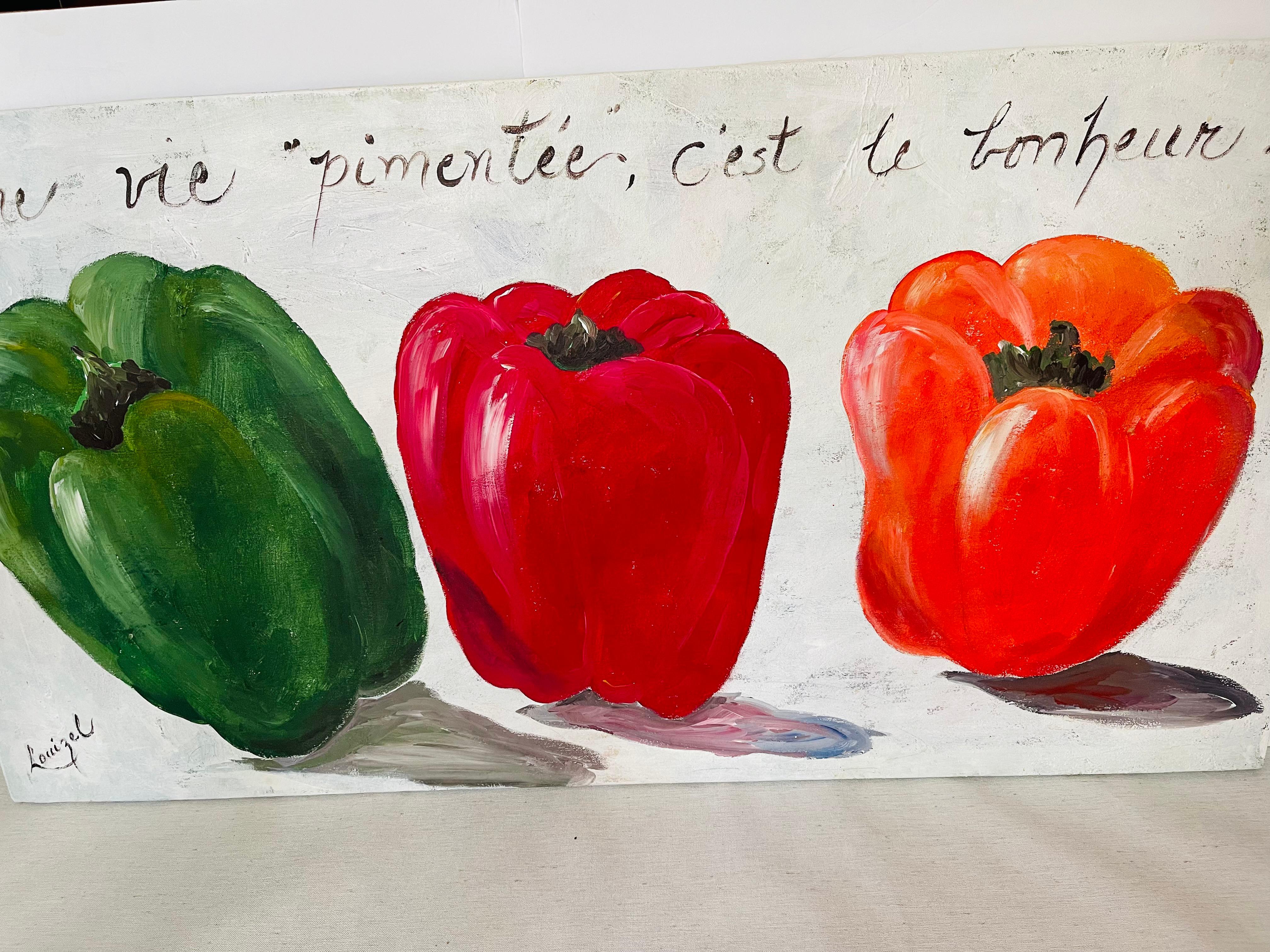 Spicy Life Delicious Peinture acrylique sur toile 53