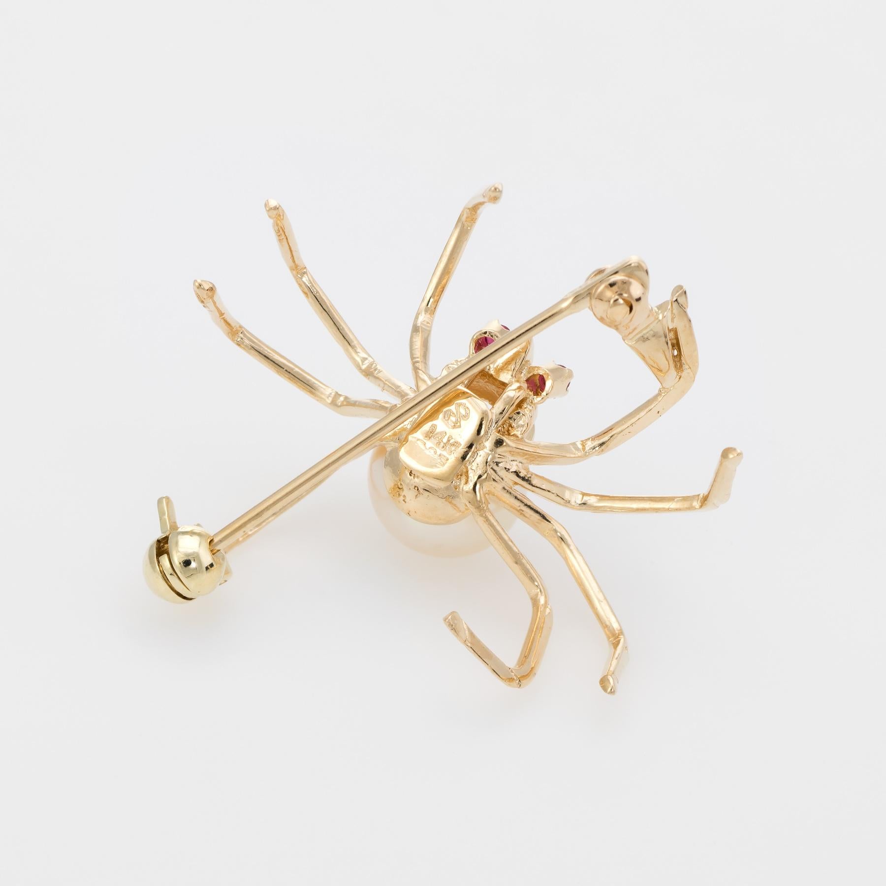 vintage spider brooch