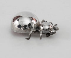 Spider Bug Sterling Silver Mid Century Modern Vintage Brooch Pin