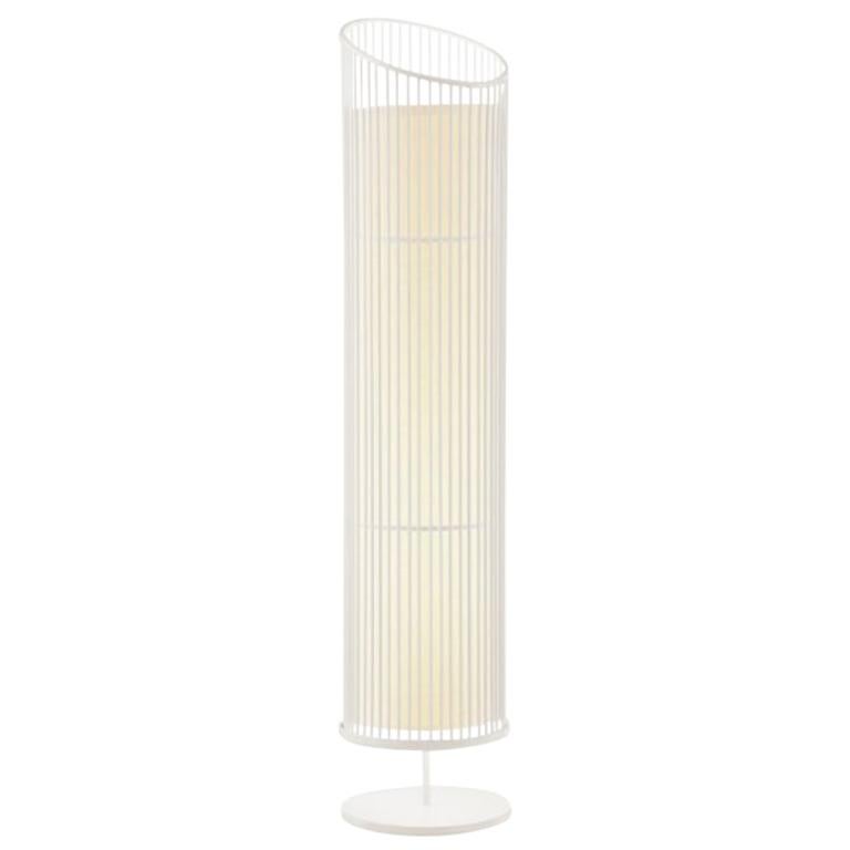 Contemporary Art Deco Inspired Spider Floor Lamp Ivory Powder Coated For Sale