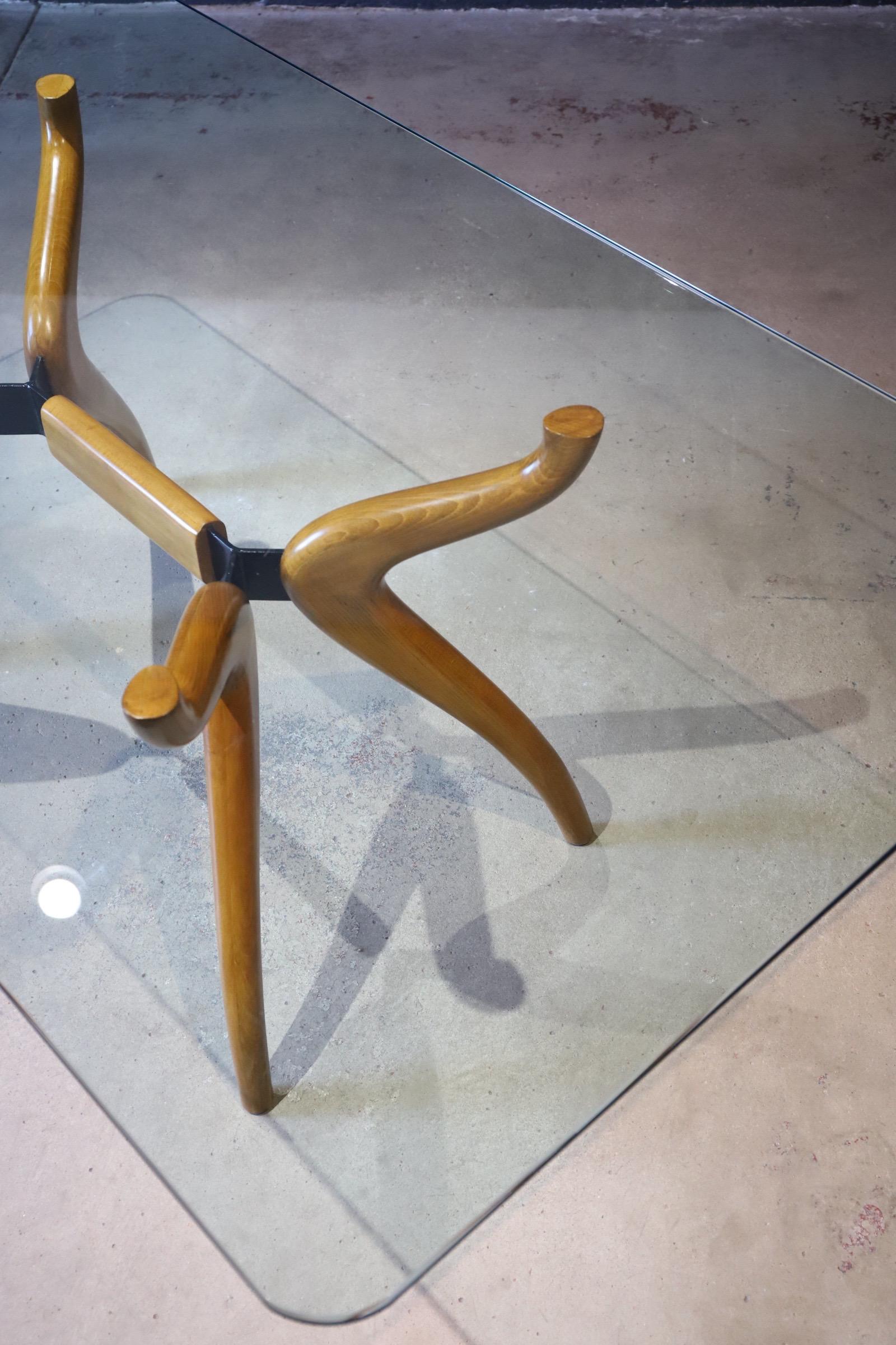 Spider-Leg Glass Top Dining Table 9