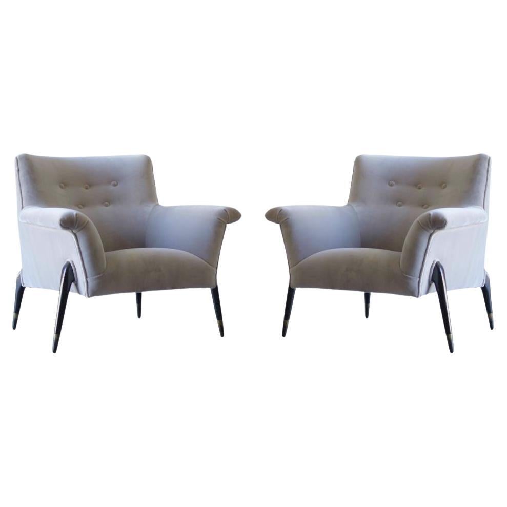 Spider Leg Lounge Chairs, Ico Parisi Style, C. 1960s