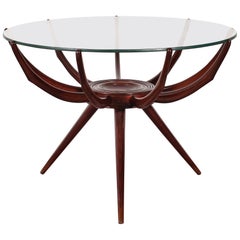 Vintage Spider Leg Midcentury Coffee Table by Carlo di Carli, Italy, 1950s