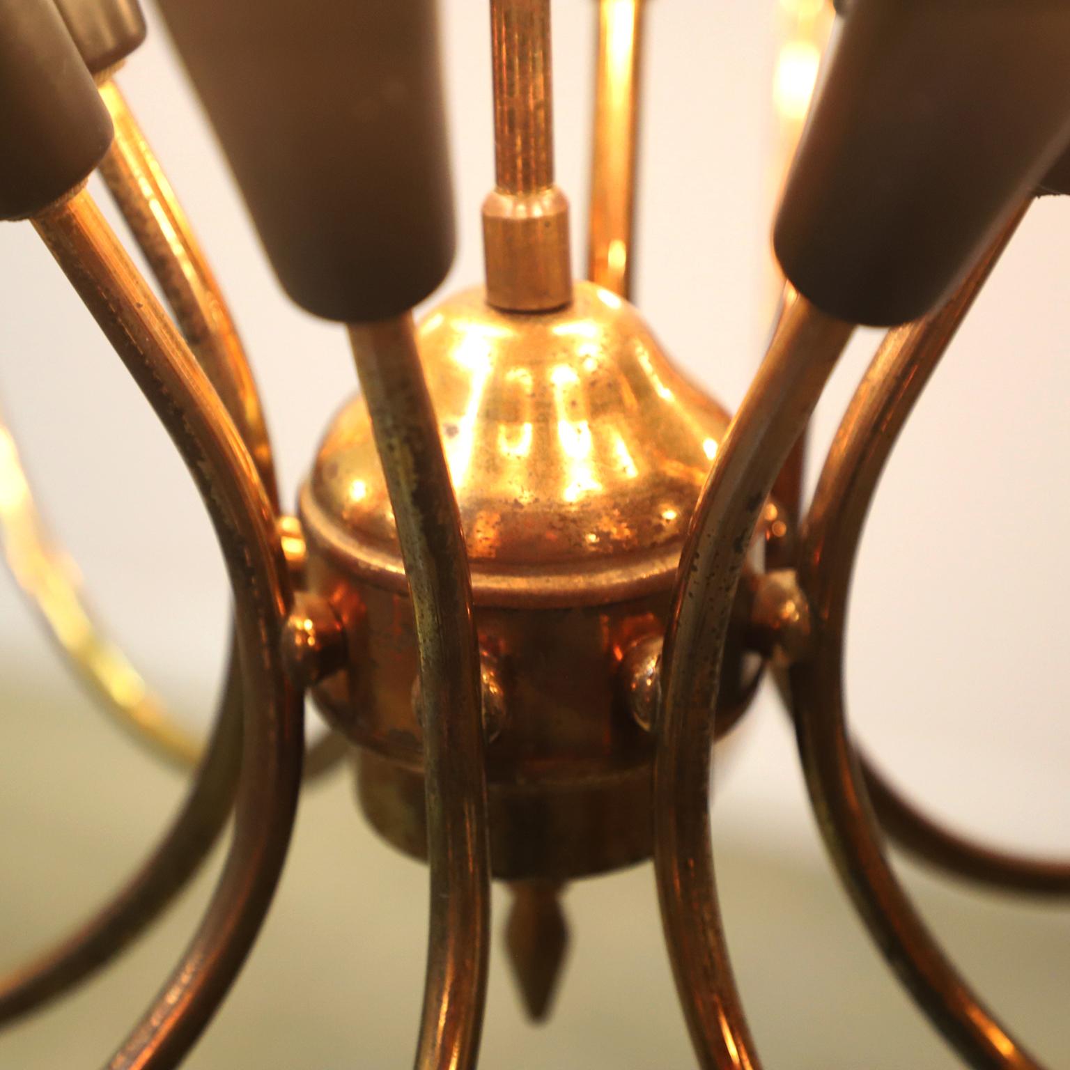 Mid-Century moderno Lampadario Spider Light, Messico, anni '50 in vendita