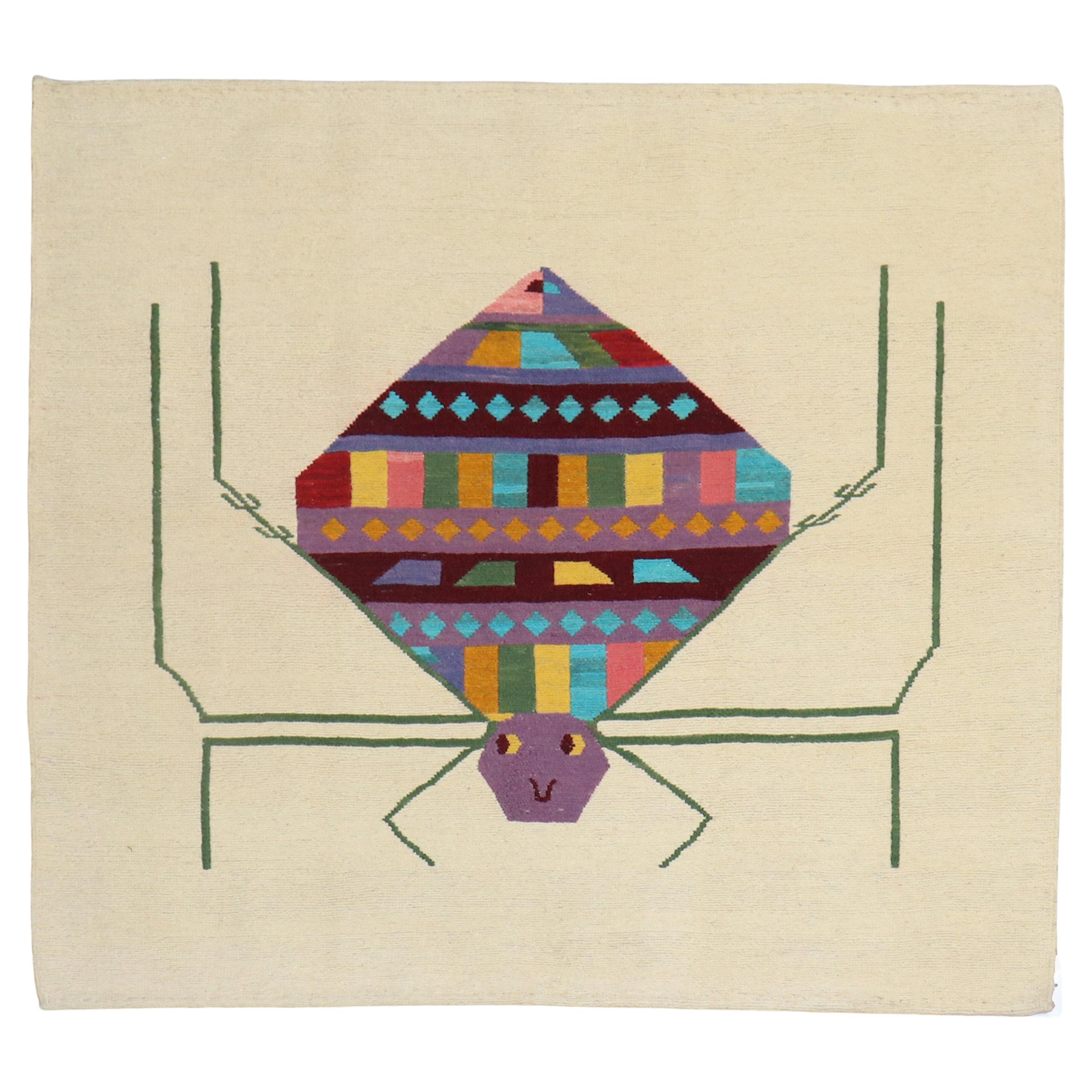 Spider Persian Kilim Wall Hanging For Sale