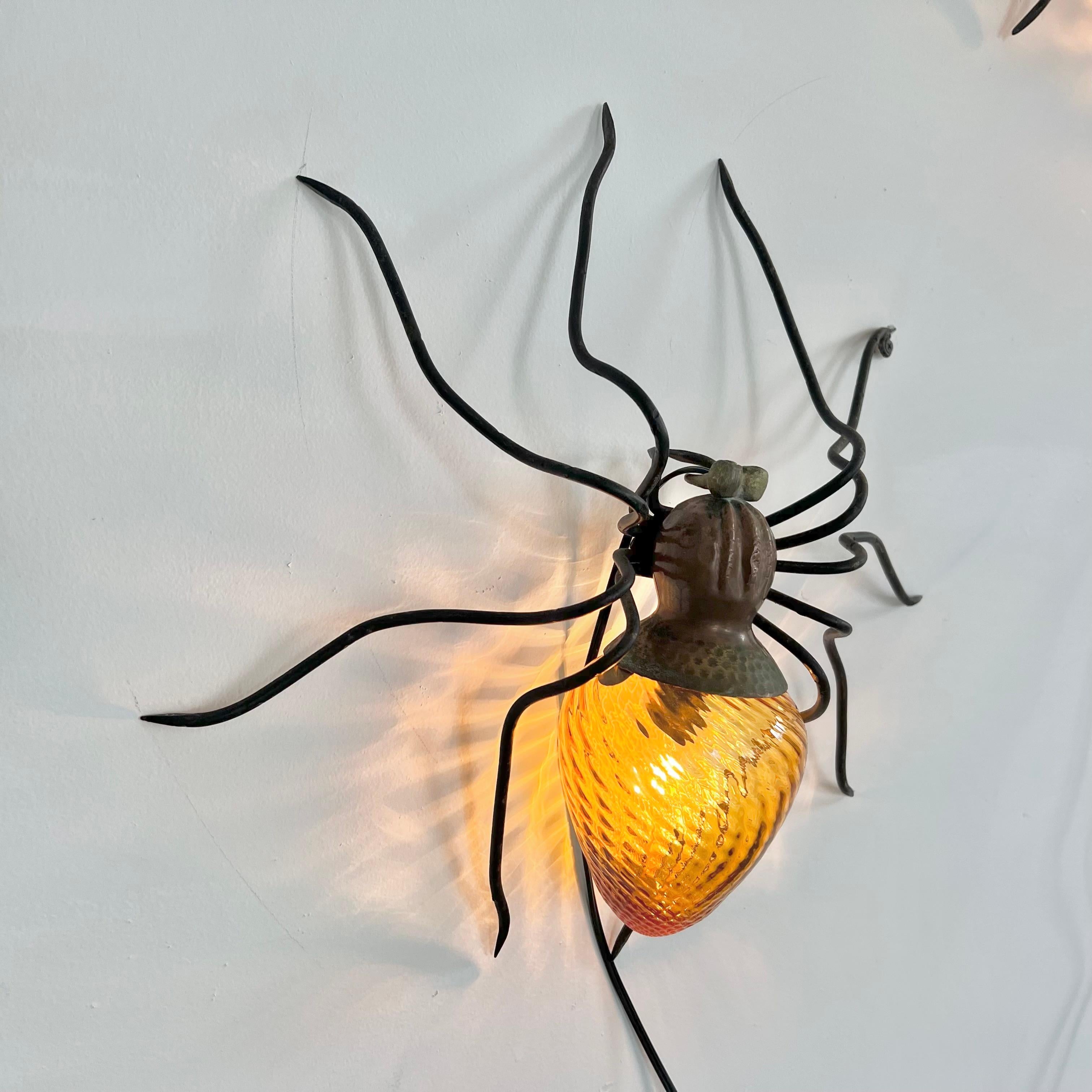 Metal Spider Sconce, 1960s Italy For Sale