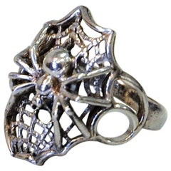 Vintage Spider Silver Ring from the 1950s-1960s, Scandinavia