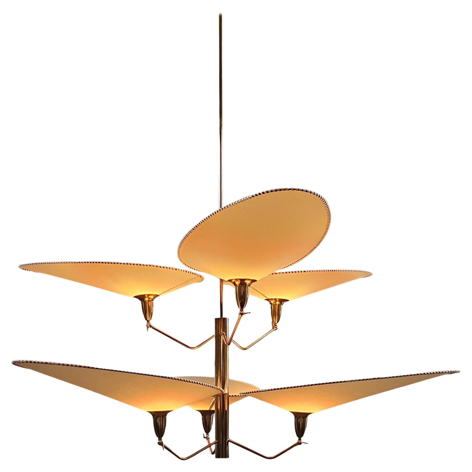 Spider Special 150 Ceiling Light Parchment Italian Design by Diego Mardegan