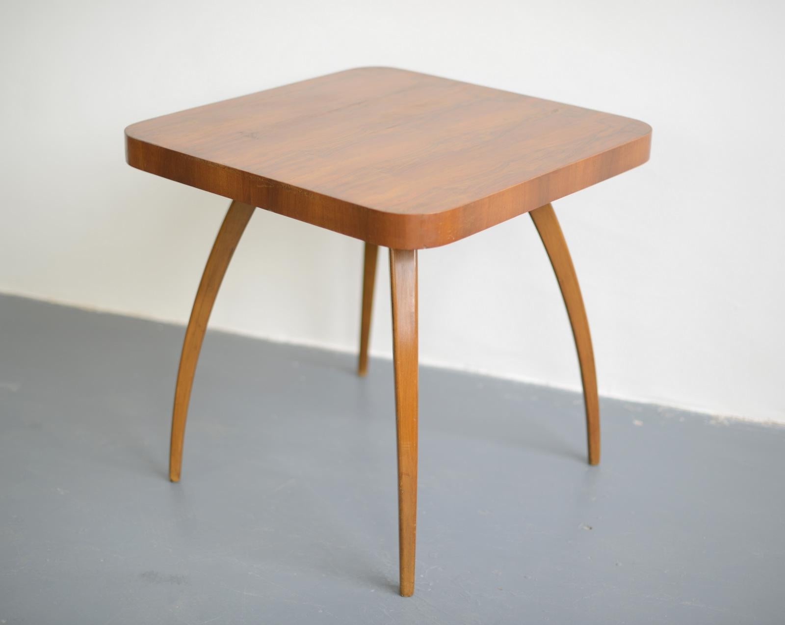 Spider table by Jindrich Halabala, circa 1940s

- Curved beech legs with veneered top
- Designed by Jindrich Halabala
- Czech 1940s
- 65cm x 65cm x 65cm

Jindrich Halabala

Jindrich Halabala helped create a new mass-market approach to home