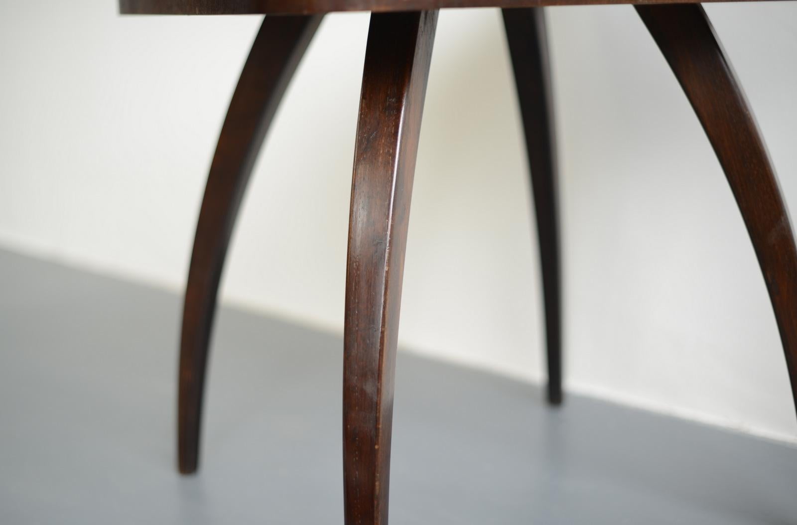 Spider Table by Jindrich Halabala, circa 1940s In Good Condition In Gloucester, GB