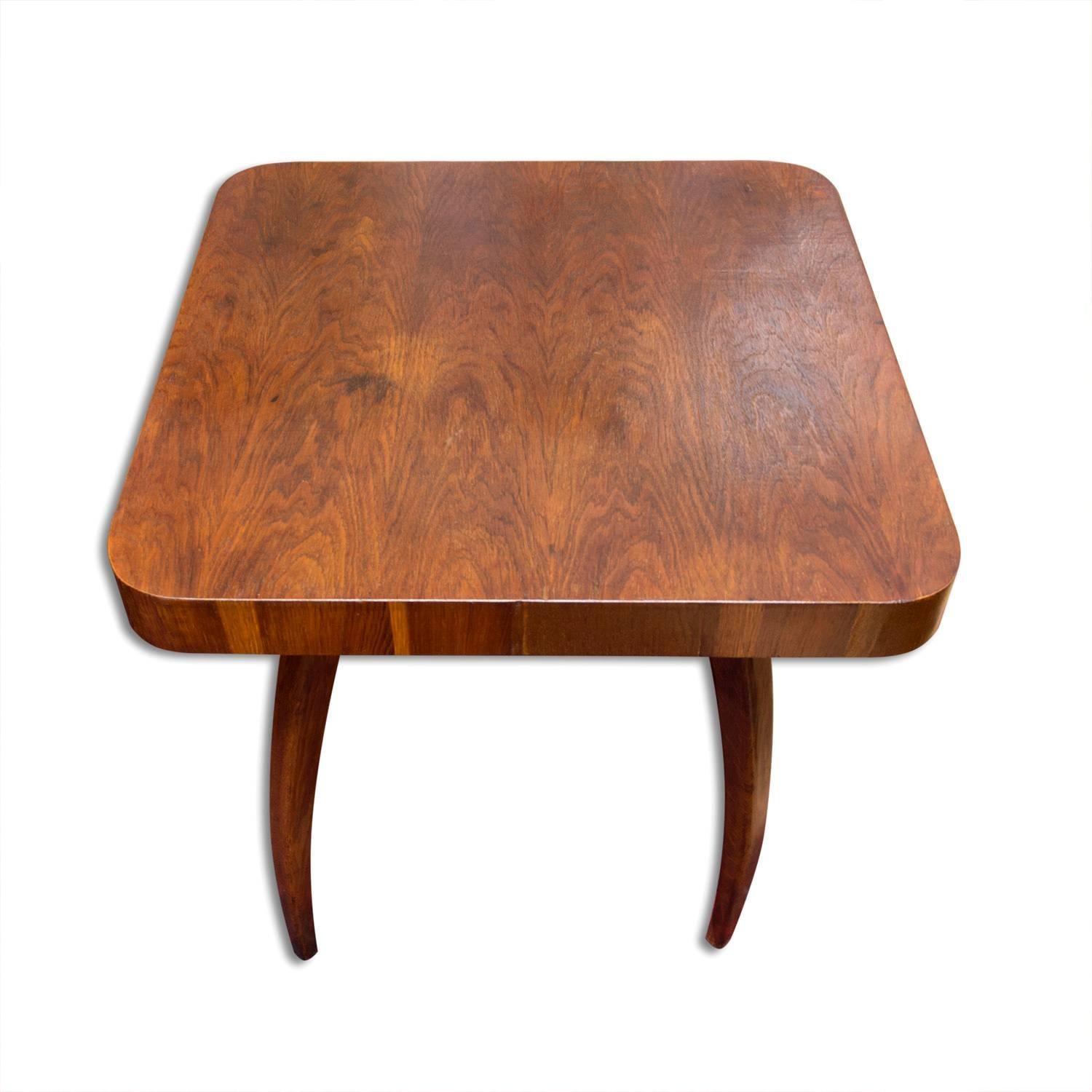 Mid-20th Century Spider Table H-259 in oak by Jindrich Halabala, 1950s, Czechoslovakia