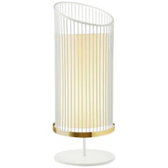 Art Deco Inspired Ivory and Brass Spider Table Lamp