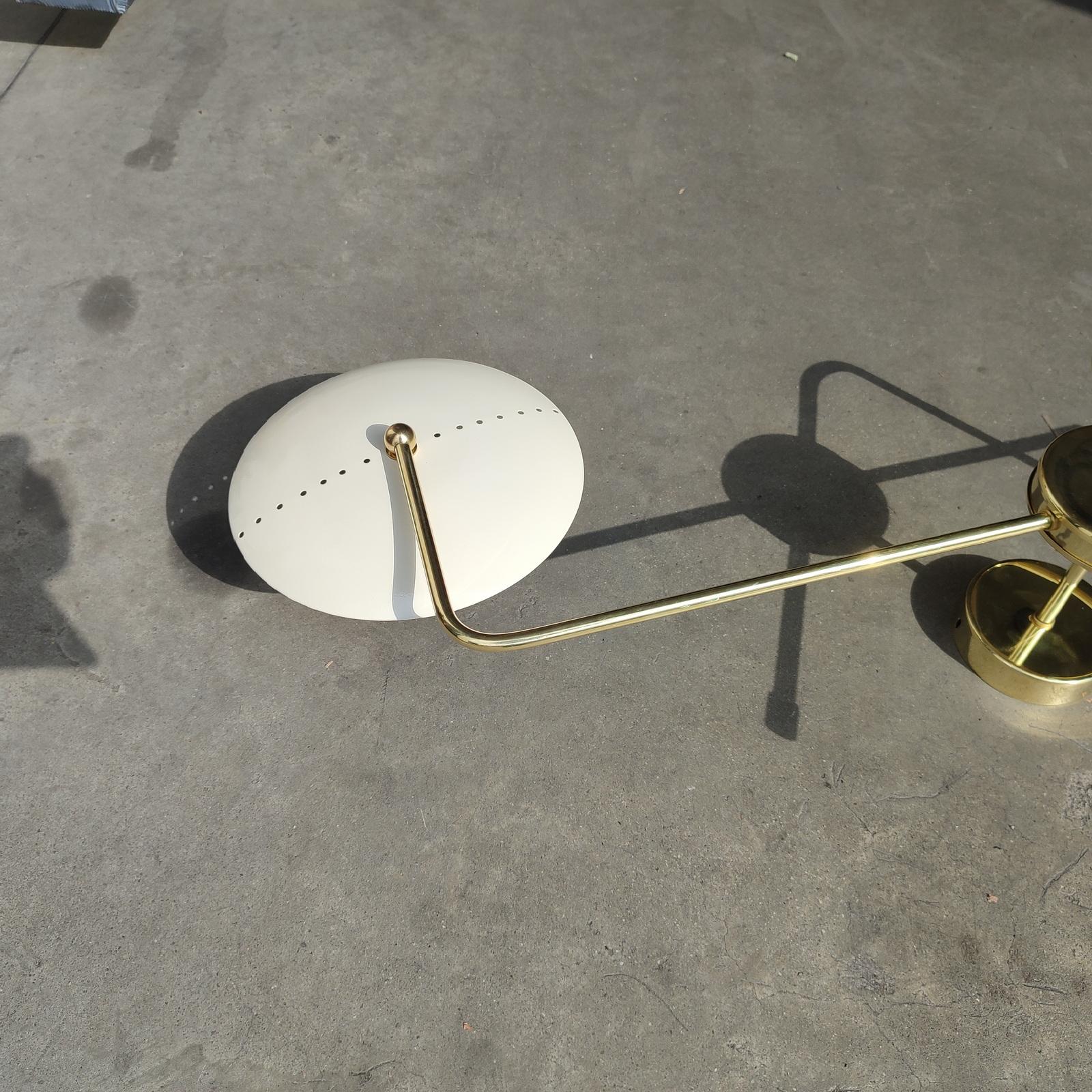 Spider Wall Light, Two Arms, Brass and Lacquered Metal, Stilnovo Style 1