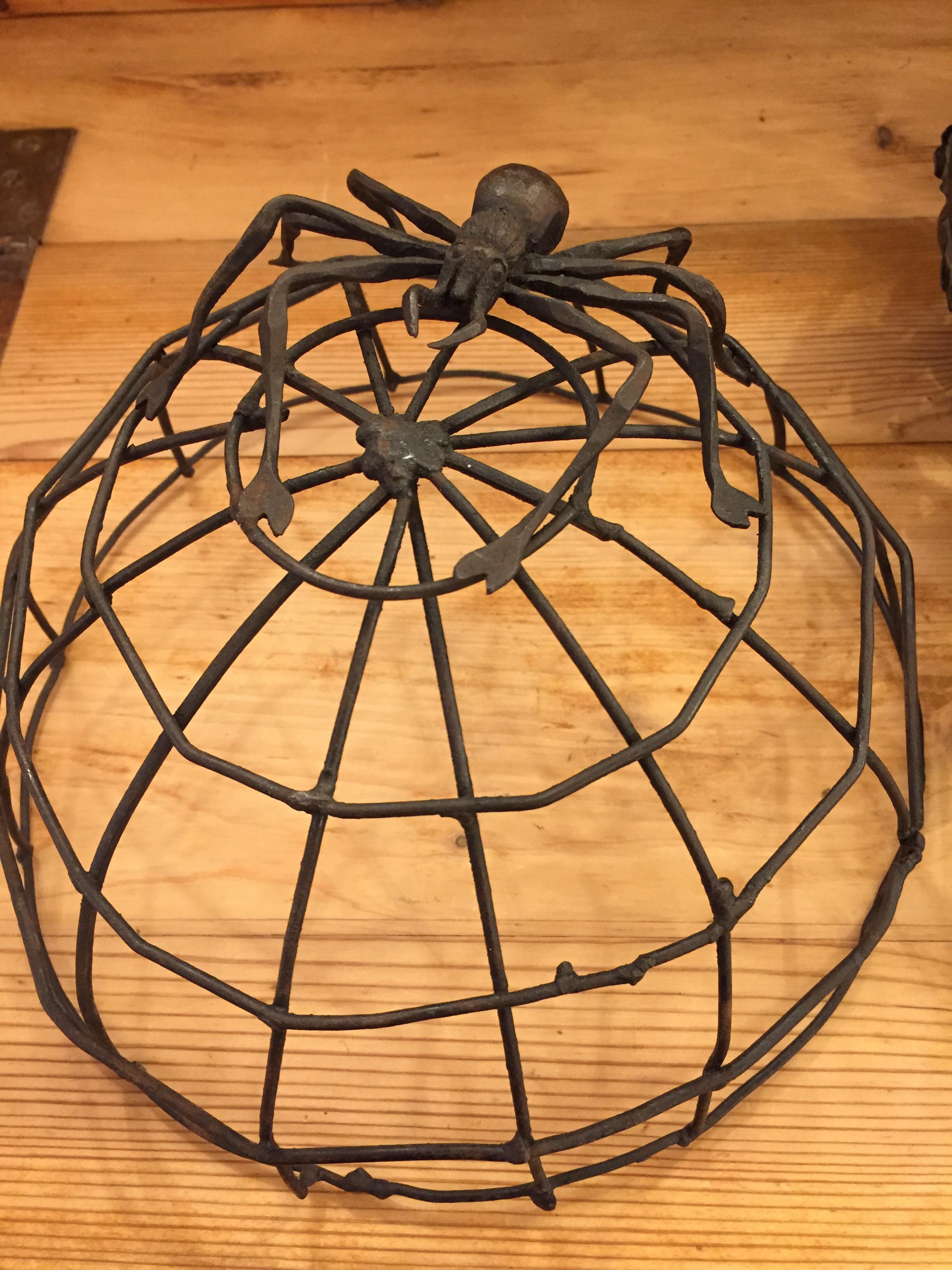 Spider Web Wrought Iron Ceiling Light 20th Century Italian Circular Sconce 5