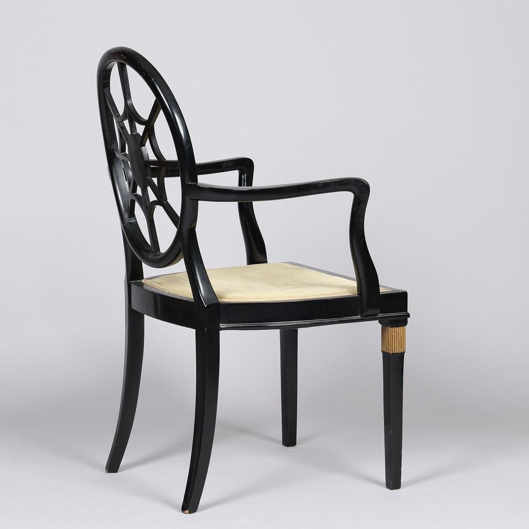 Spiderback-Stuhl, ähnlich einem Entwurf von Edwin Lutyens, 1930/40er Jahre im Zustand „Relativ gut“ im Angebot in Stockholm, SE