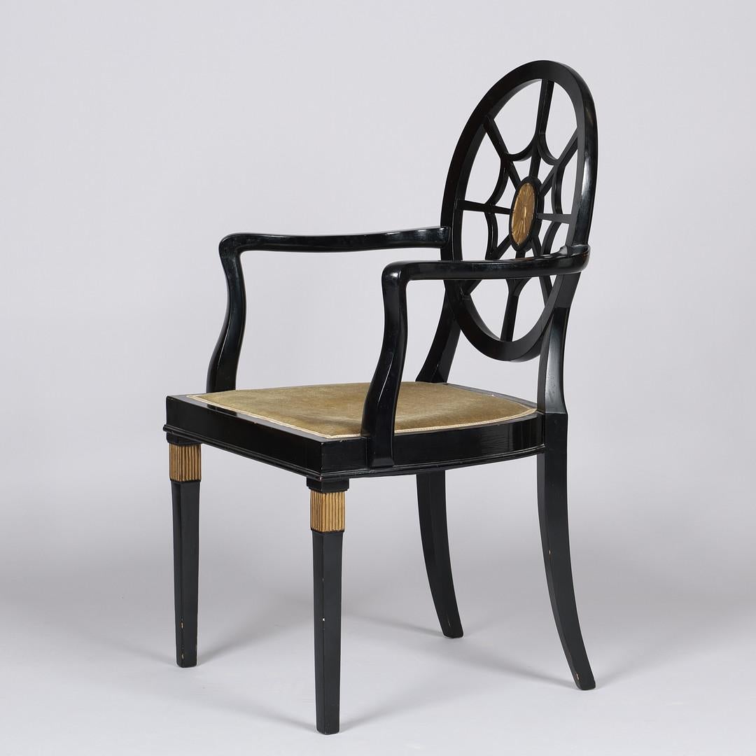 Spiderback-Stuhl, ähnlich einem Entwurf von Edwin Lutyens, 1930/40er Jahre (Eichenholz) im Angebot