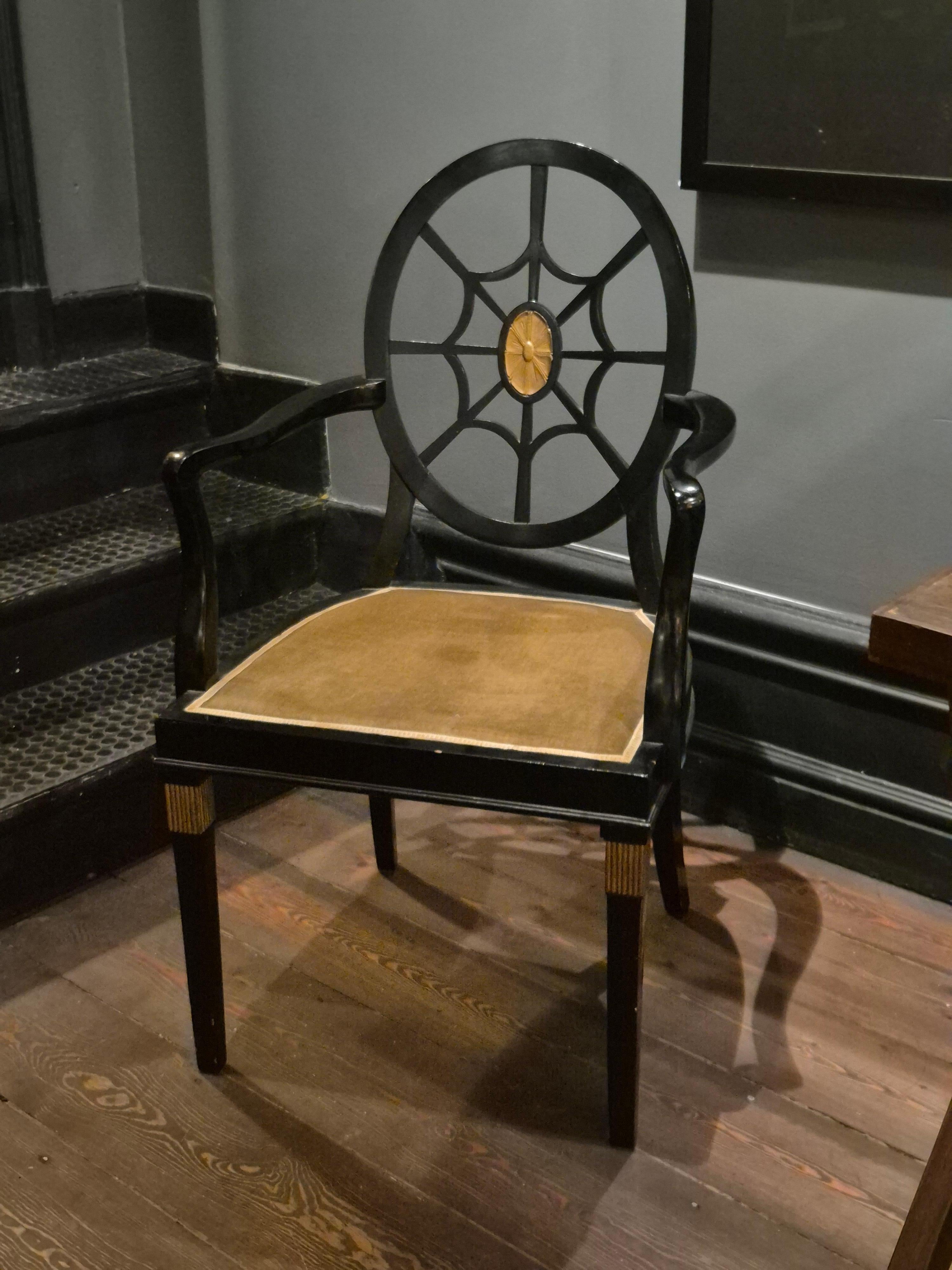 Spiderback-Stuhl, ähnlich einem Entwurf von Edwin Lutyens, 1930/40er Jahre im Angebot 2