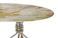 Spiderman Marble Staineless Steel and Brass Dining or Conference Table