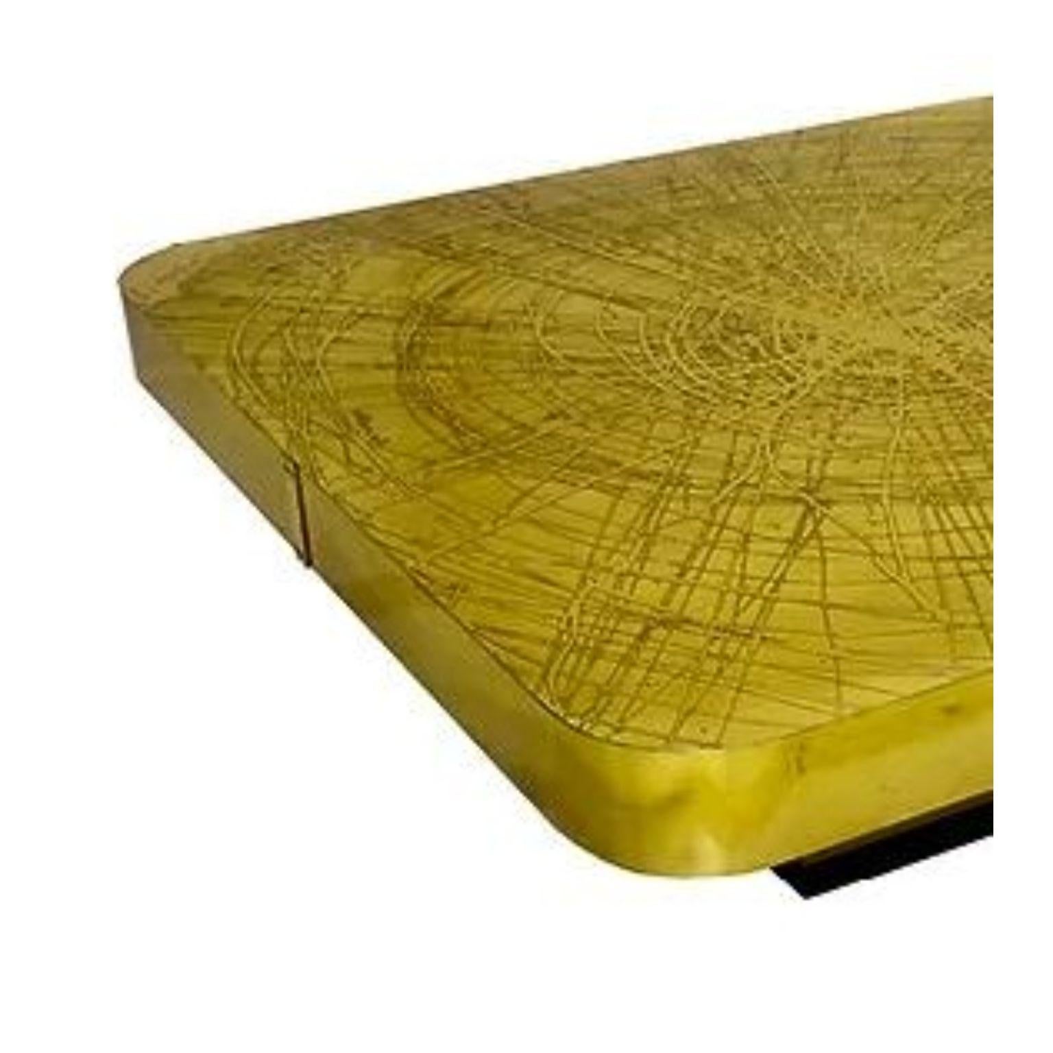 Belgian Spiderweb Brass Coffee Table by Brutalist Be For Sale