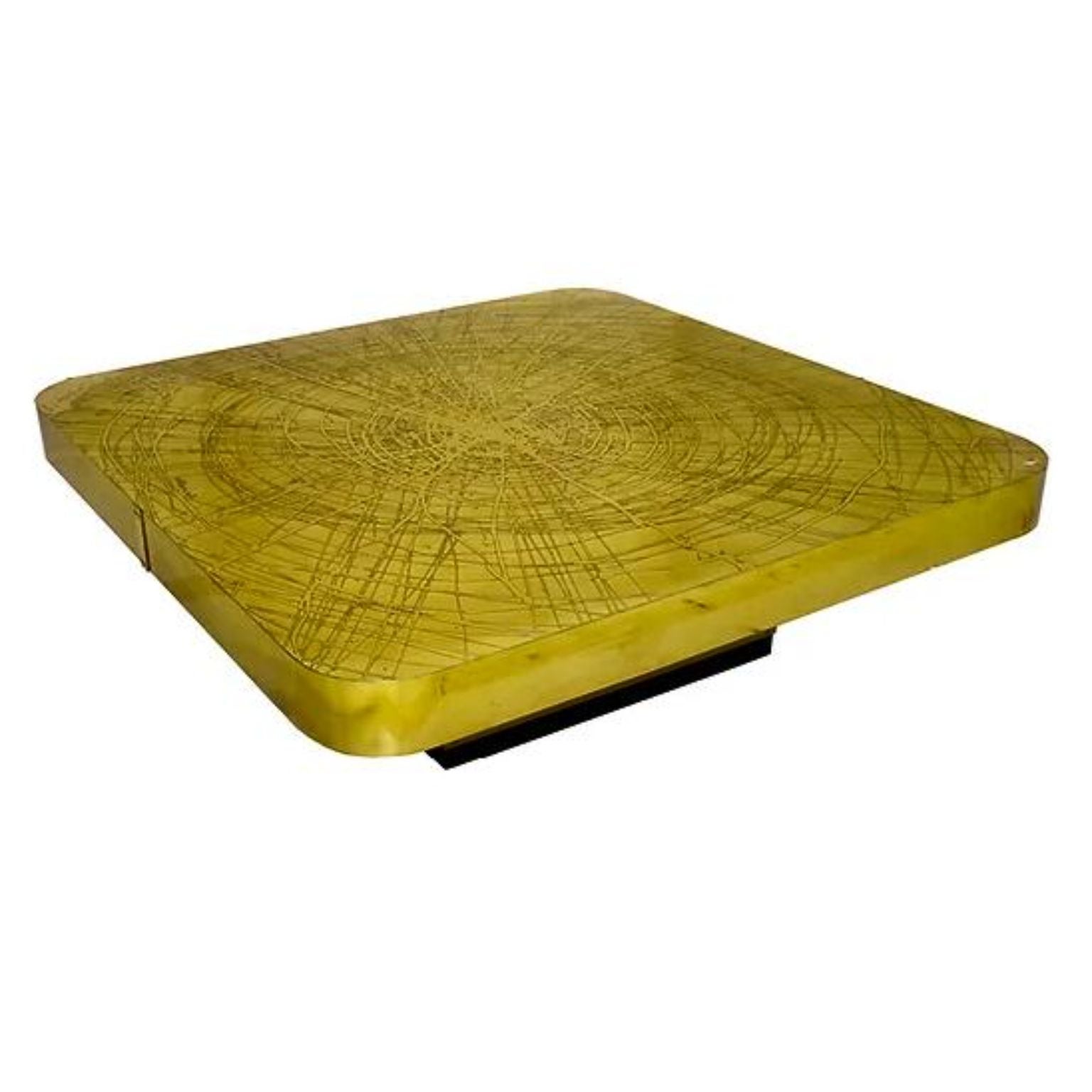 Spiderweb Brass Coffee Table by Brutalist Be For Sale