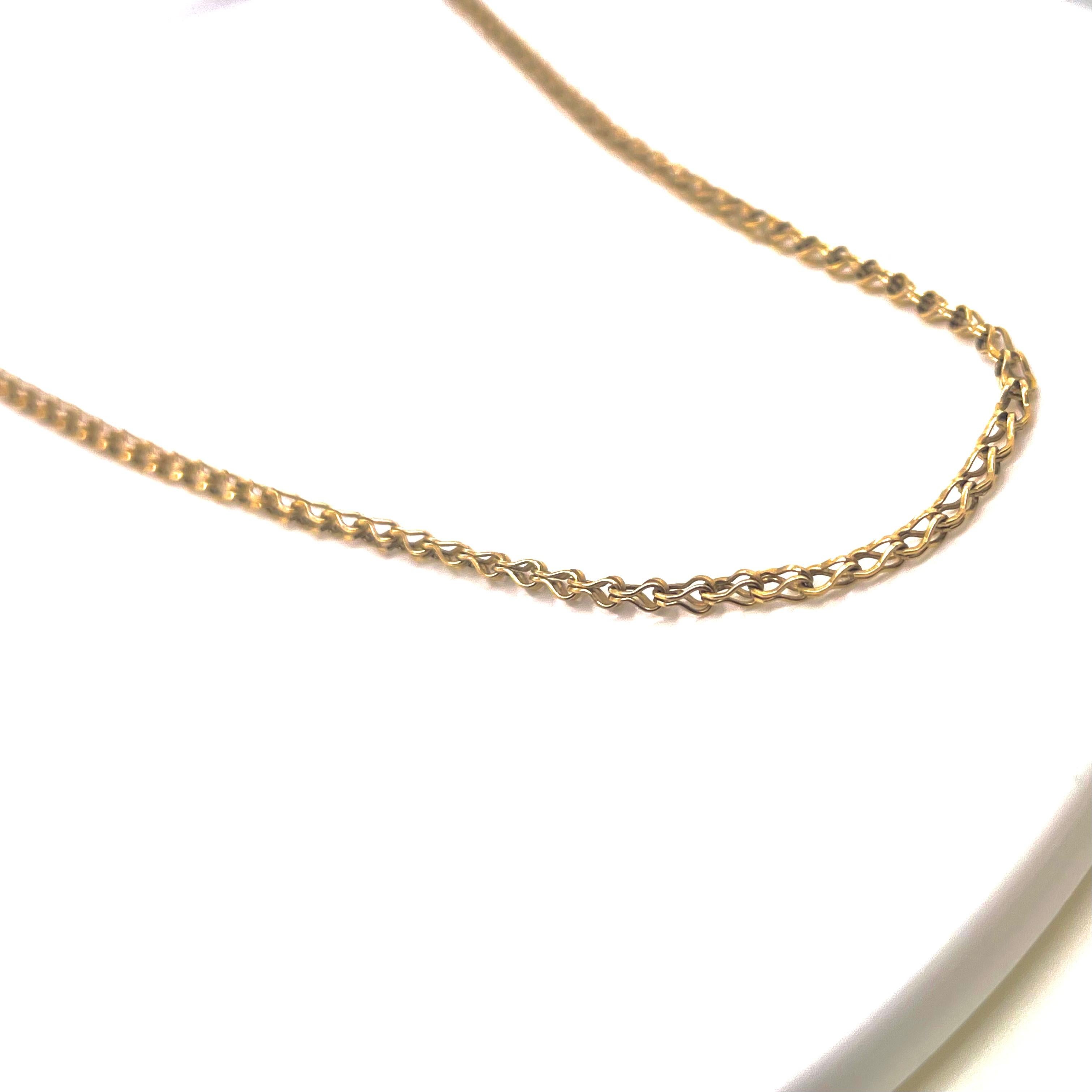 Women's or Men's Spiga Chain in 14k Yellow Gold For Sale