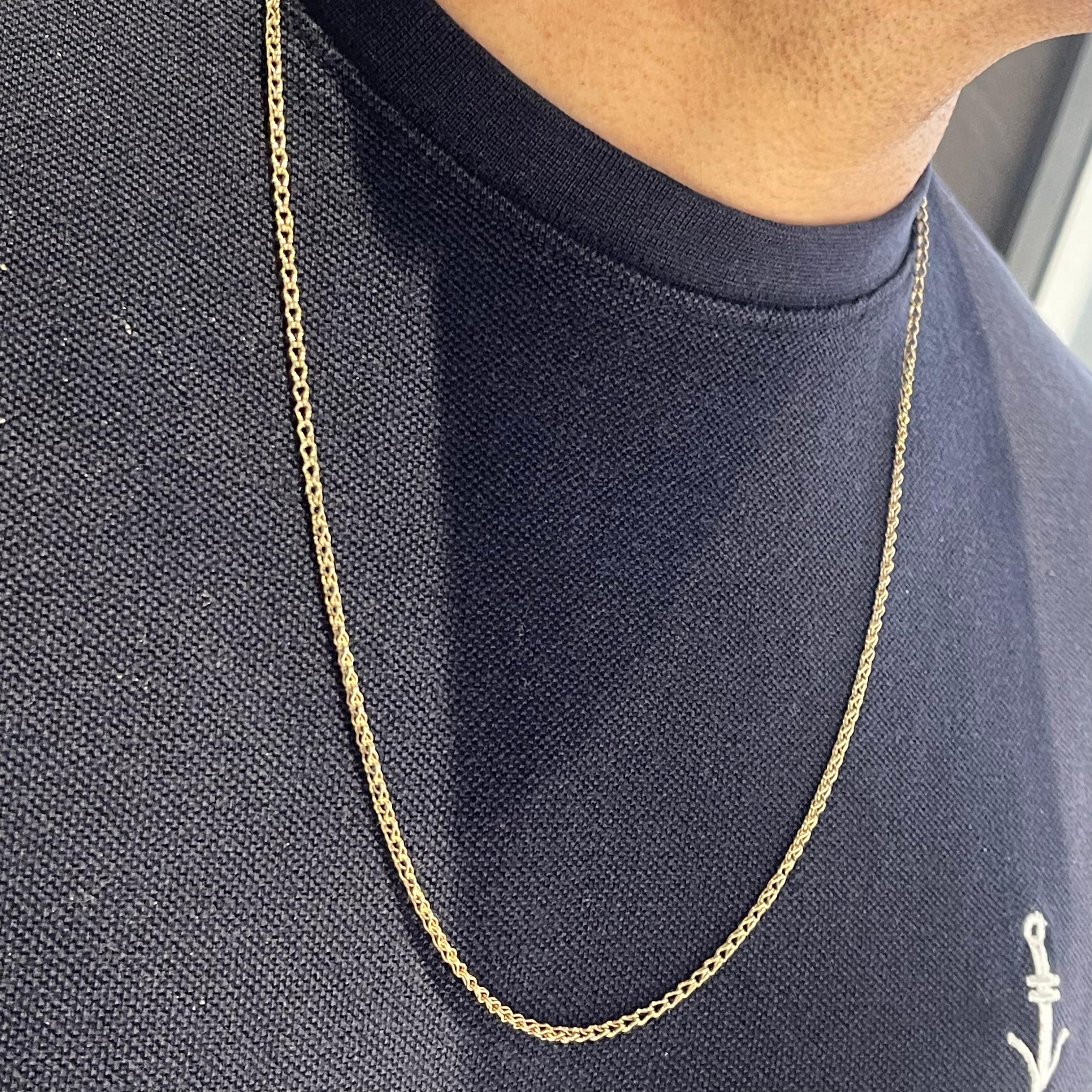 Spiga Chain in 14k Yellow Gold For Sale 2
