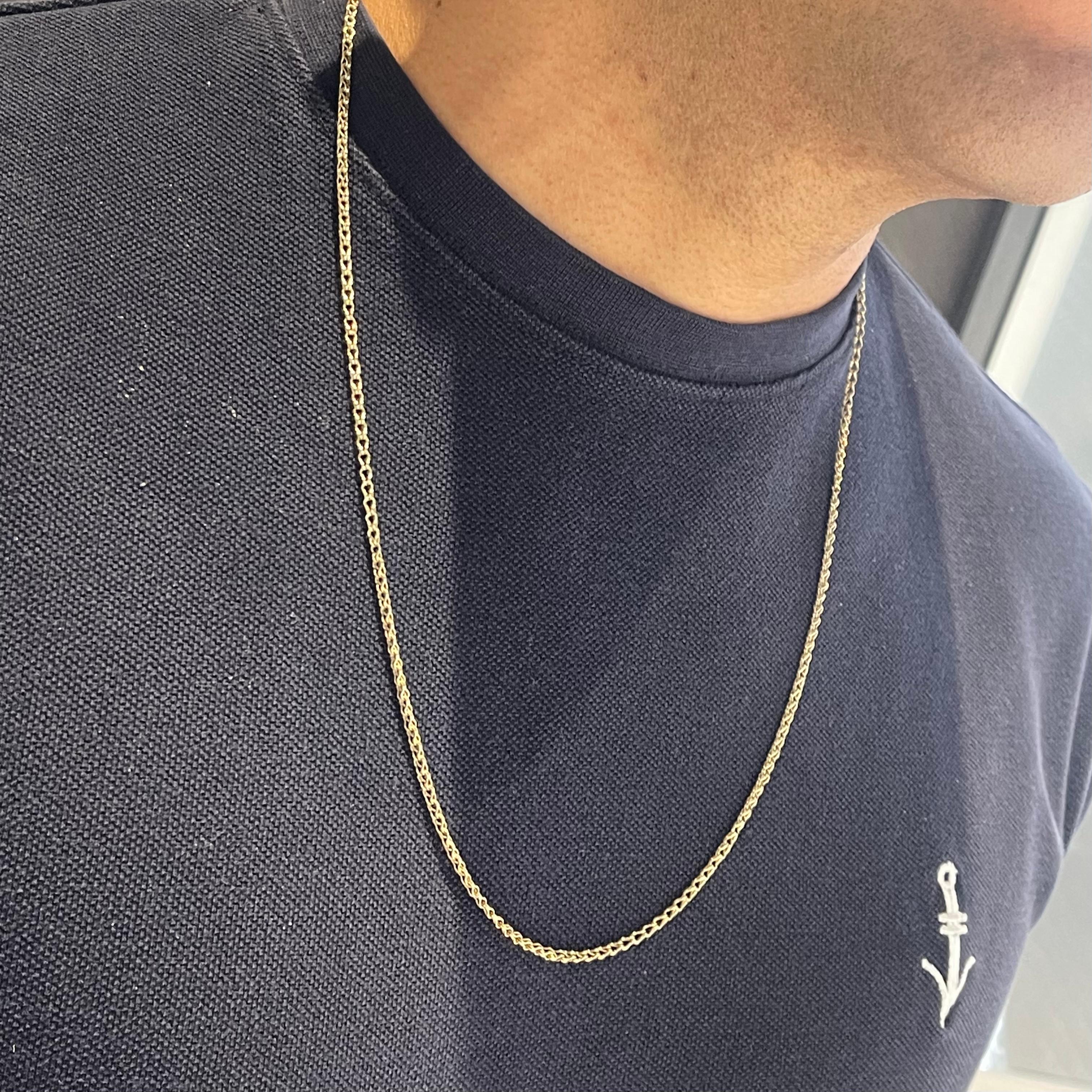 Spiga Chain in 14k Yellow Gold For Sale 4