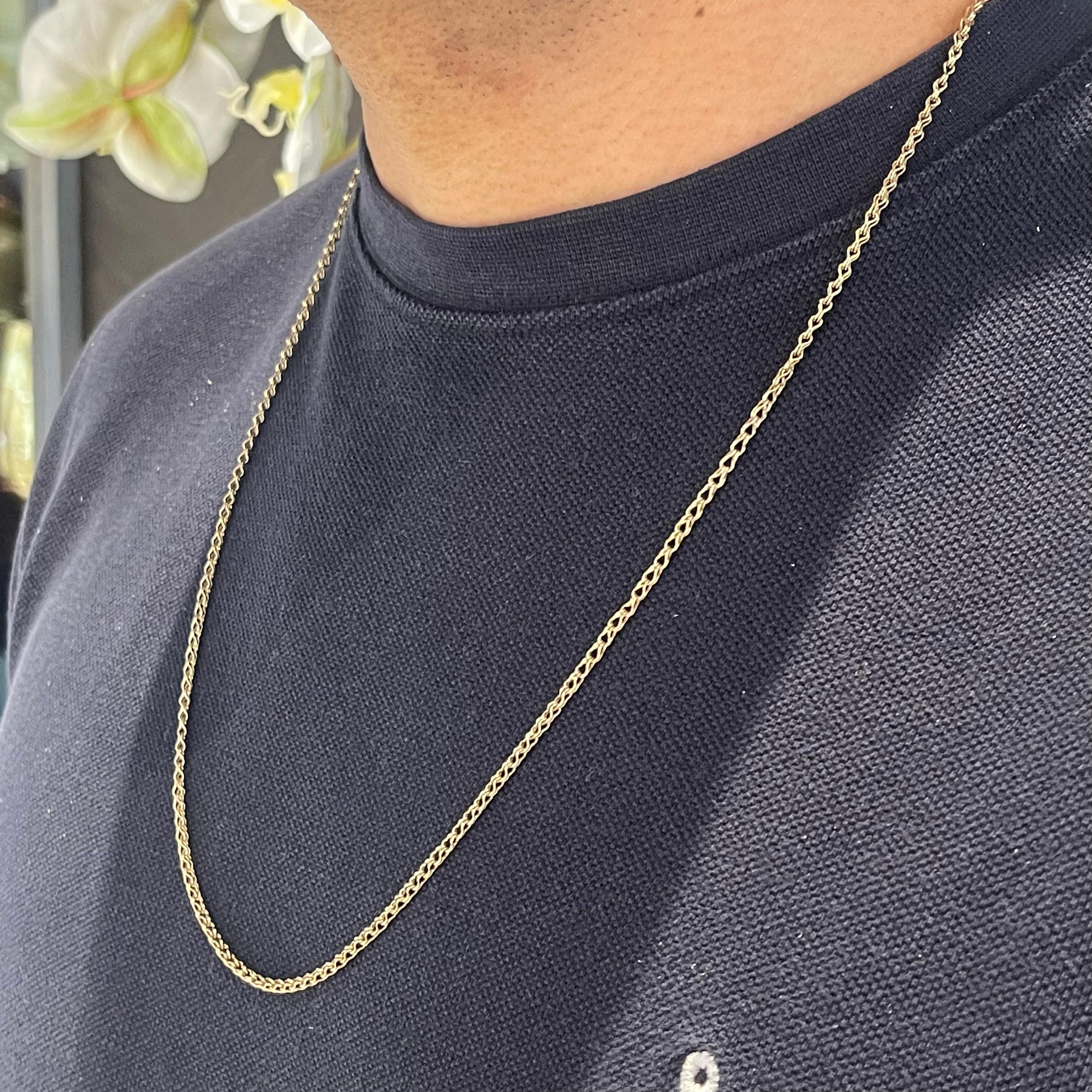Spiga Chain in 14k Yellow Gold For Sale 5