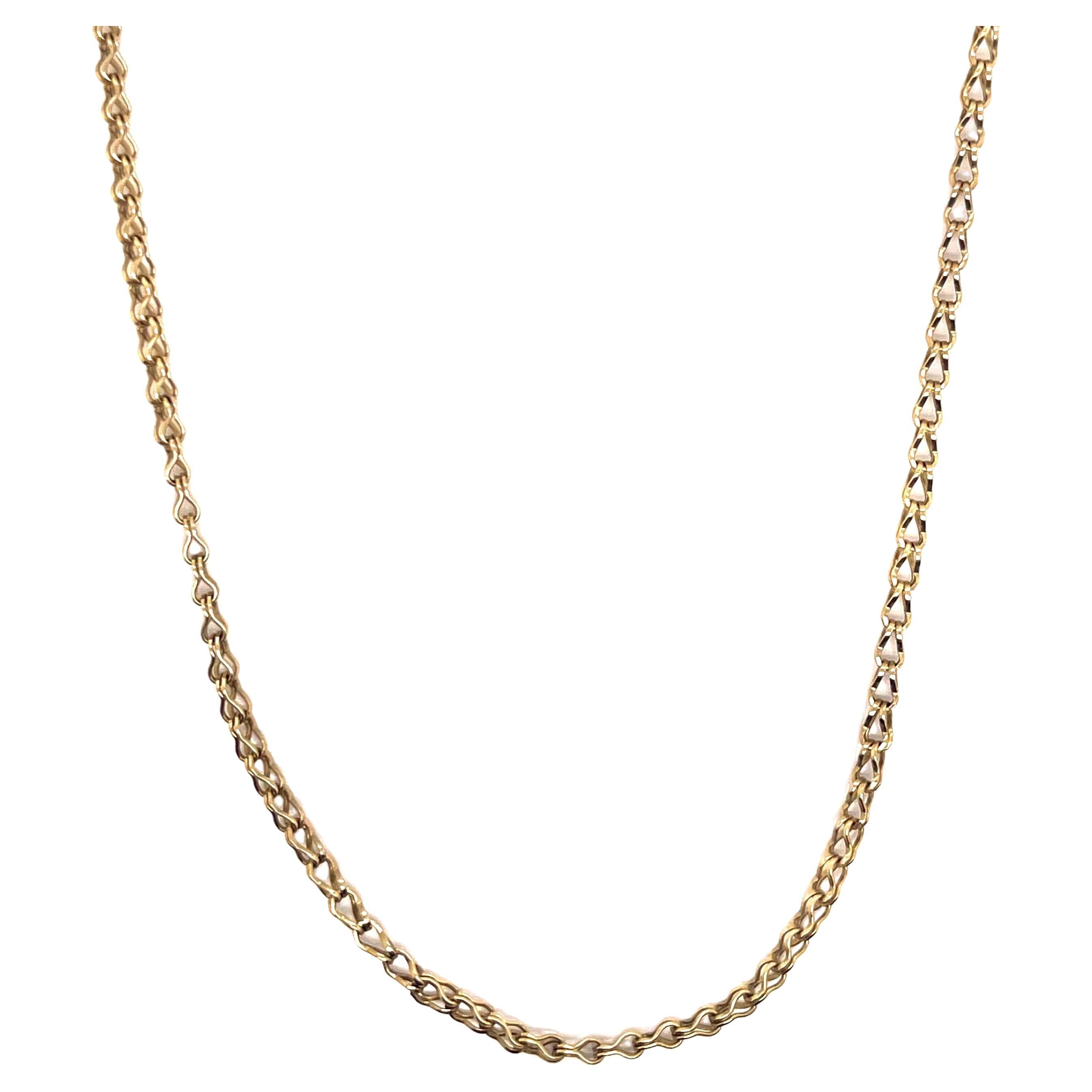 Spiga Chain in 14k Yellow Gold For Sale